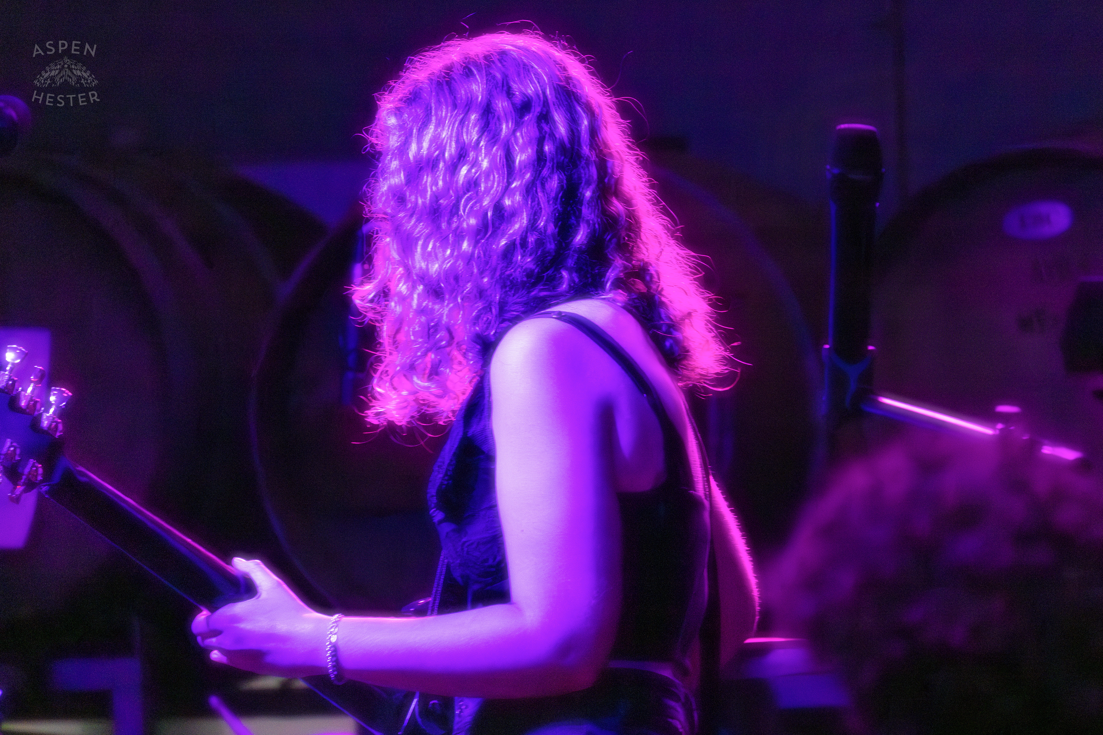 School of Rock Philadelphia Student Playing Guitar at Gravely Brewing in Louisville KY. June 29th, 2024/Aspen Hester