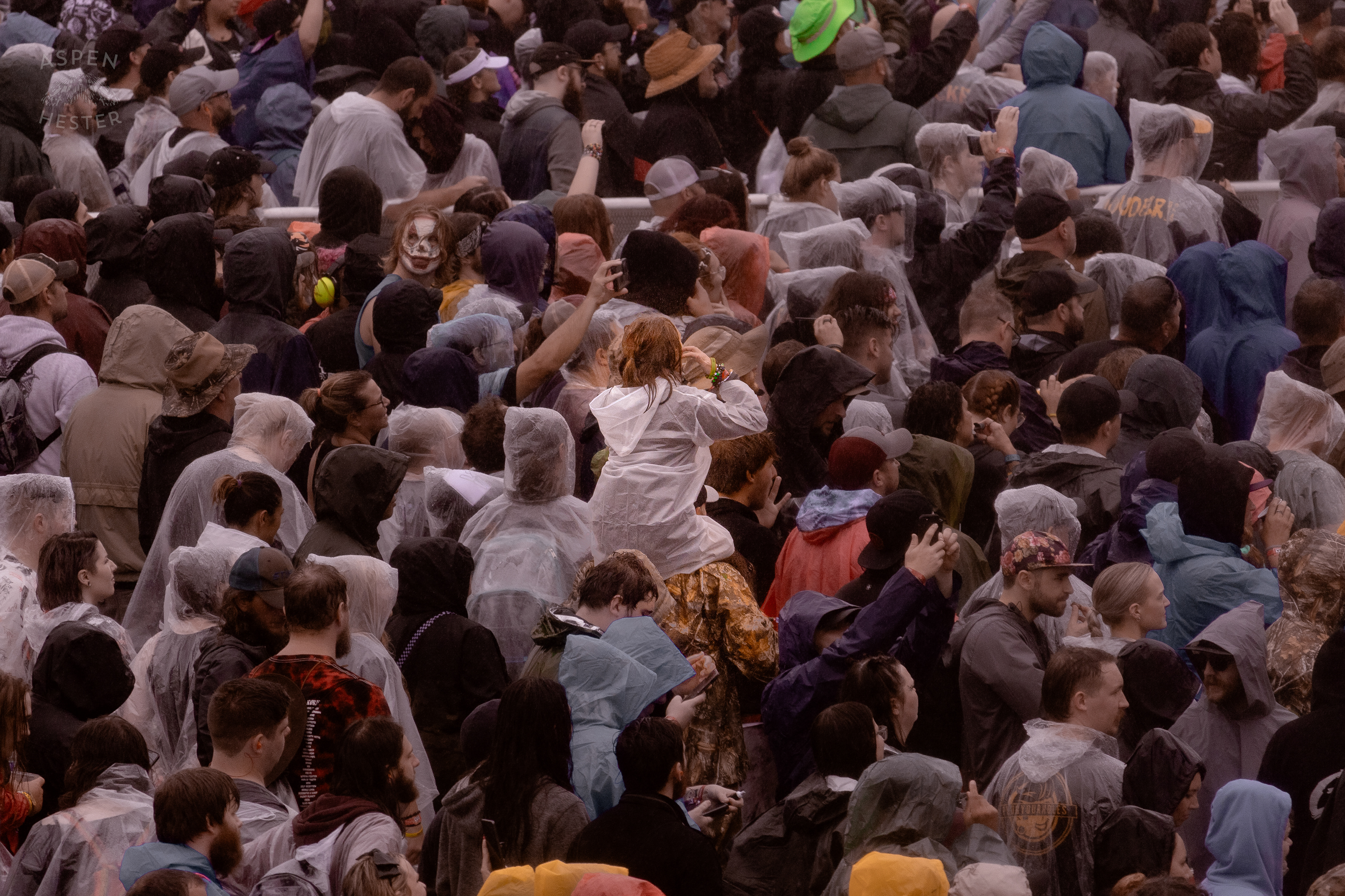 Rocker Getting a Better View of Nothing More During Their Set at Louder than Life’s Saturday Shows. September 28th, 2024/Aspen Hester 