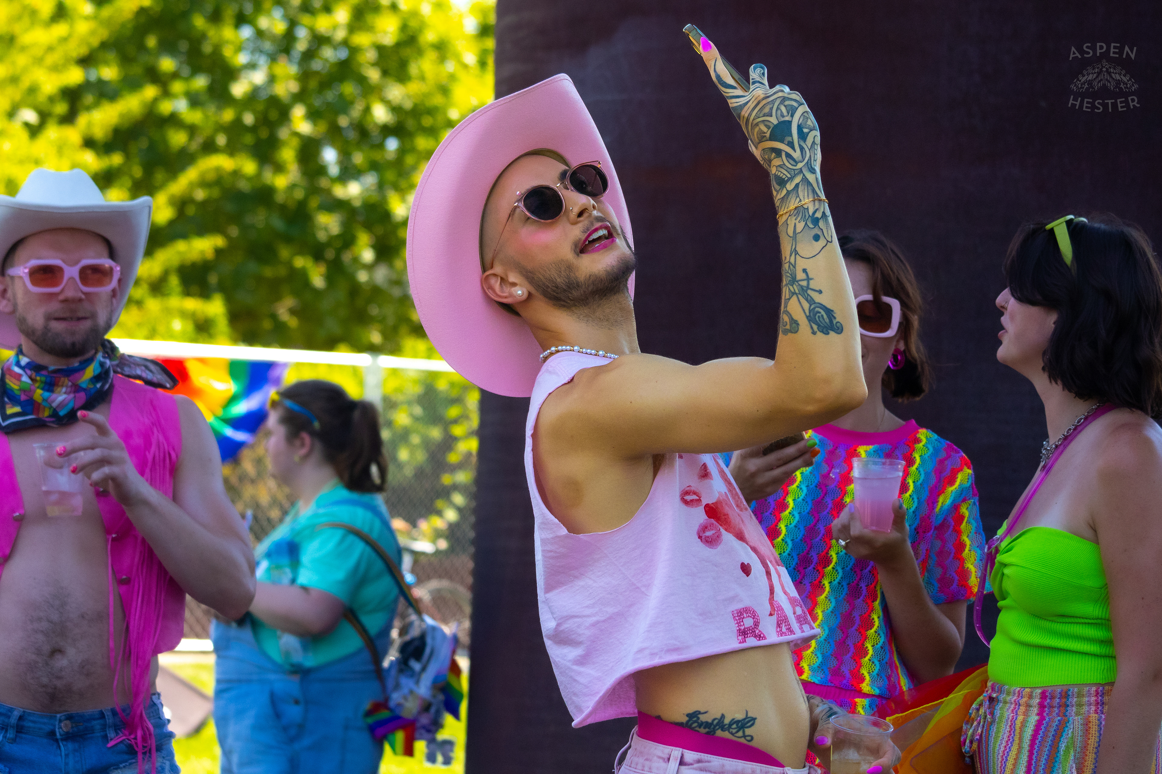 Austin Knight Takes A Selfie at The Kentuckiana Pride Festival. June 15th, 2024/Aspen Hester