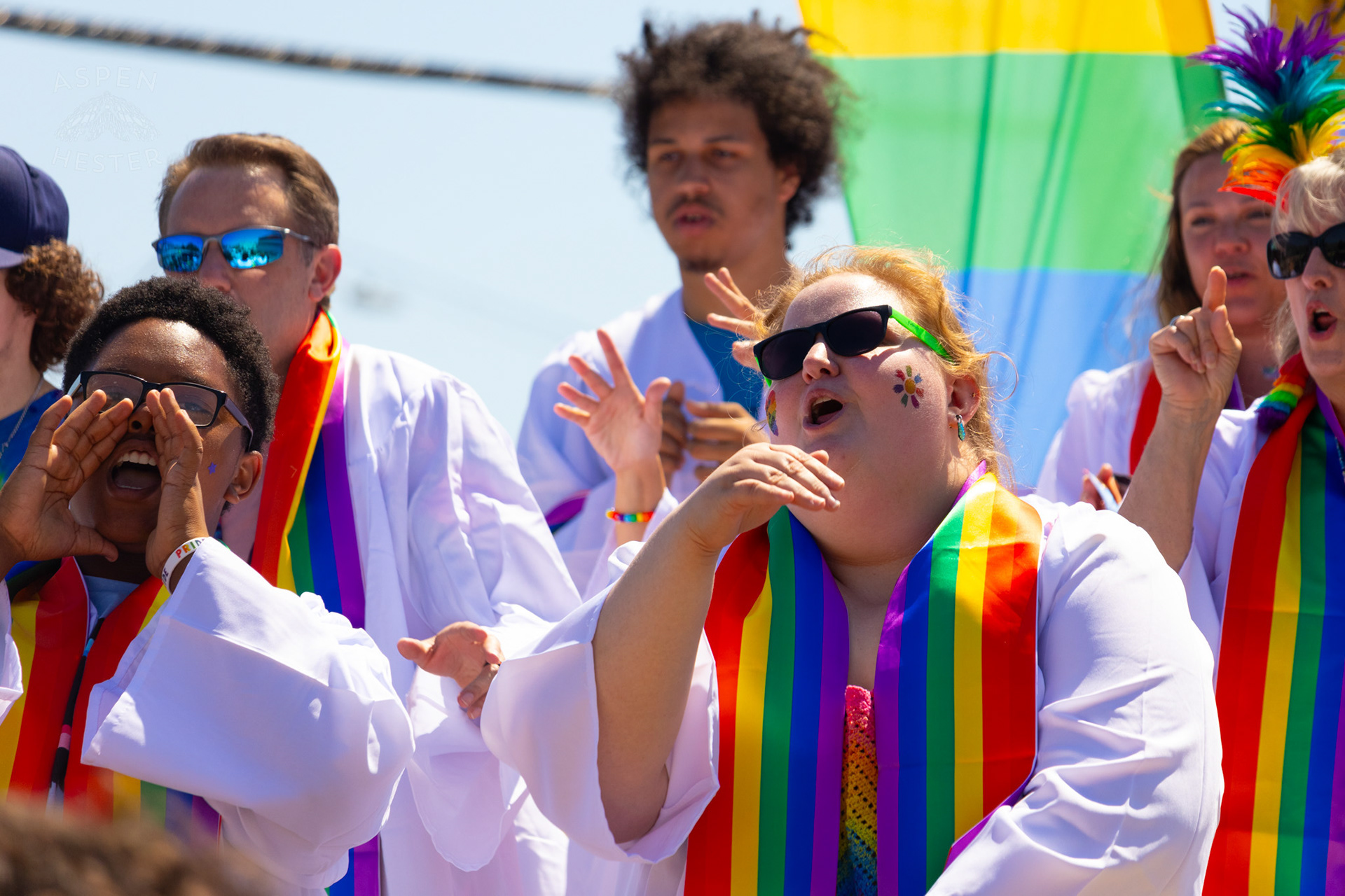 Gospel Singers in The Kentuckiana Pride Parade. June 15th, 2024/Aspen Hester