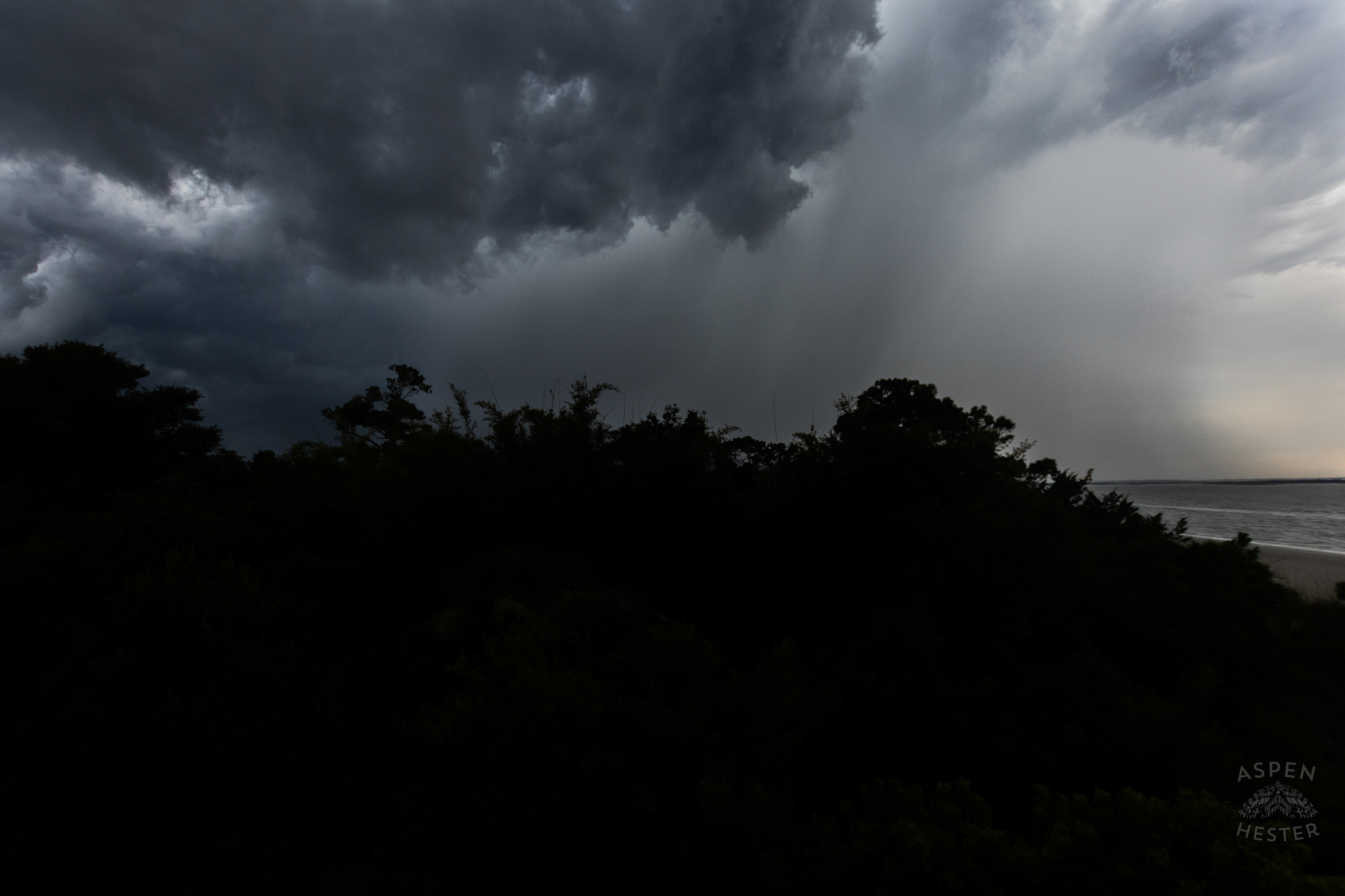 A Thunderstorm Rolls Over Tybee Island Georgia. June 27th, 2024/Aspen Hester