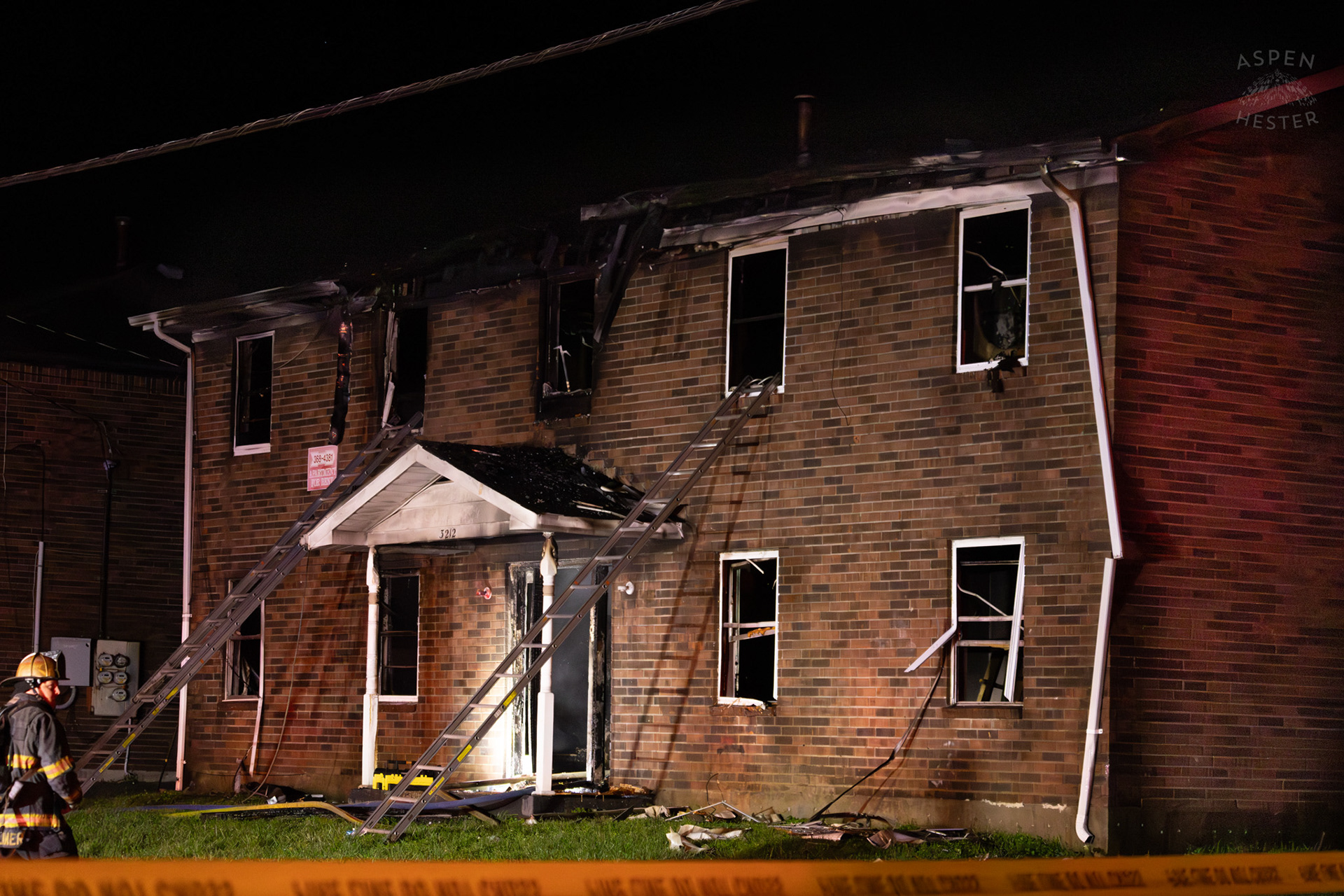 PRP Firefighters Battle A Flames at Big Run Creek Apartments. June 7th, 2024/Aspen Hester