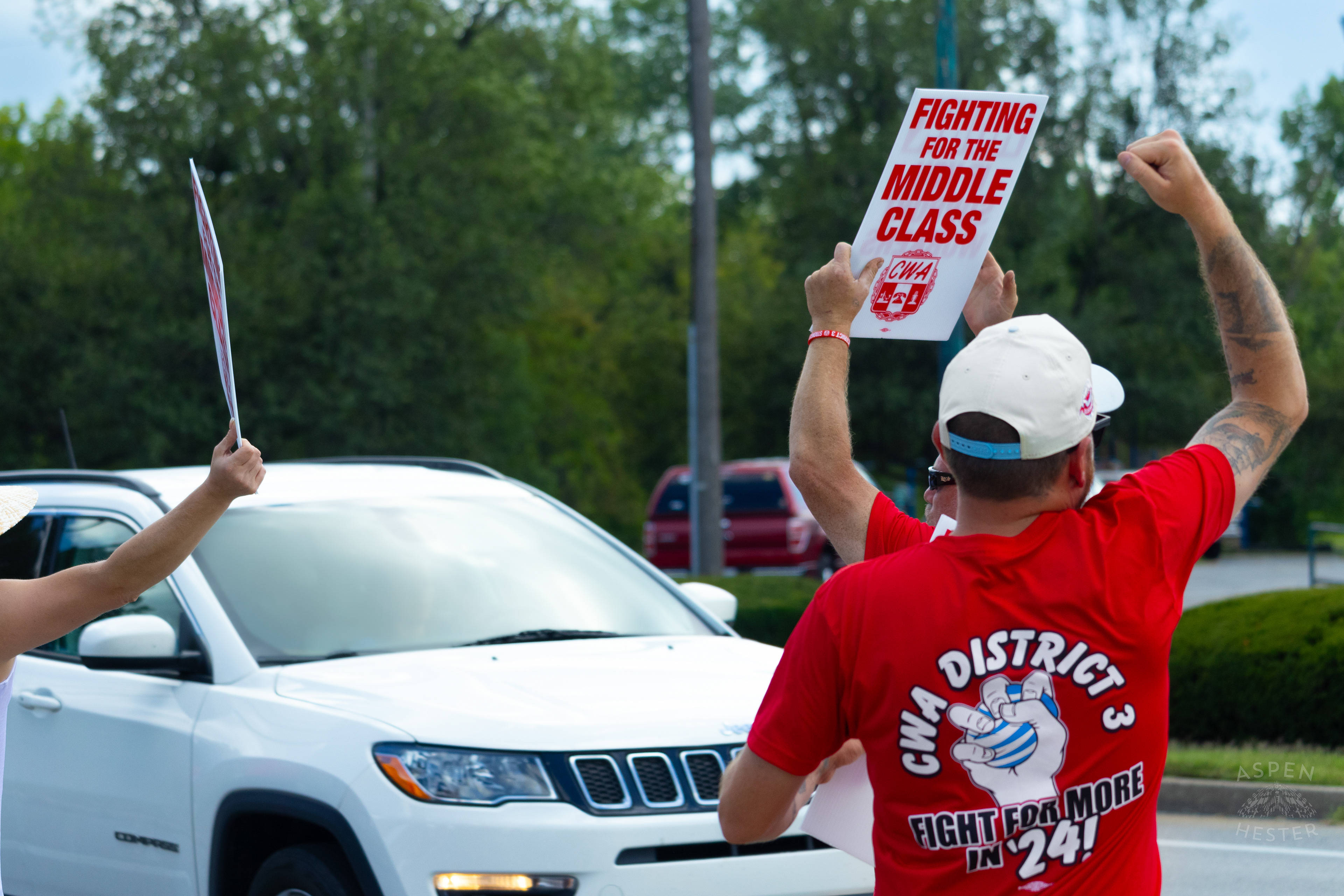 Members of The Communication Workers of America Union and Supporters Strike Against AT&T for Fair Pay and Benefits. August 18th, 2024/Aspen Hester