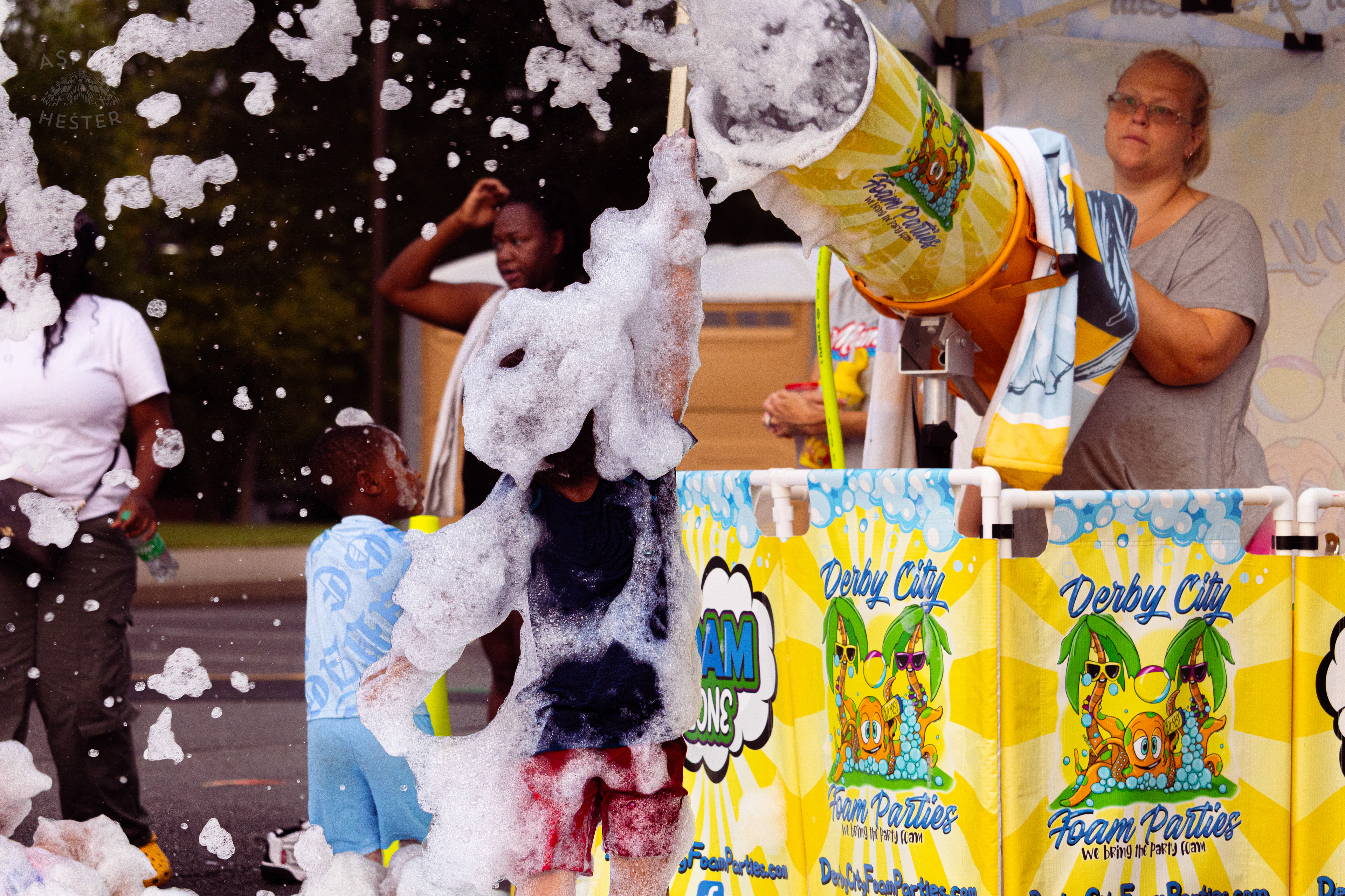 Kids Playing in the Bubble Party at Waterfront Park Fourth of July. July 4th, 2024/Aspen Hester
