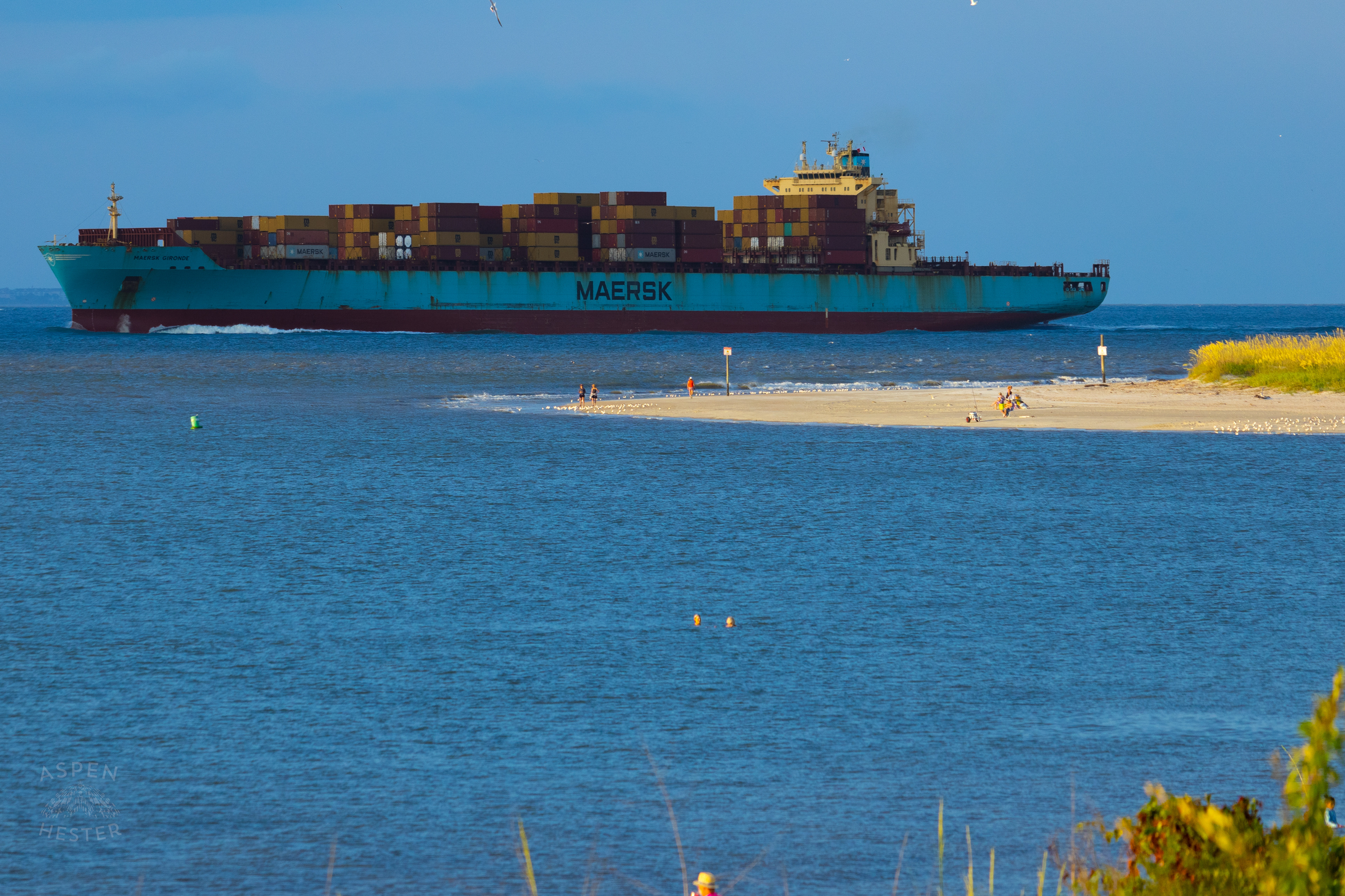 Cargo Ship Off The Coast of Tybee Island Georgia. June 23rd, 2024/Aspen Hester