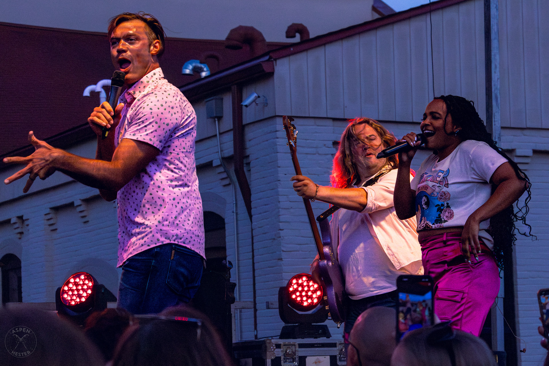 The Juicebox Heroes' Dan Farmer, Peyton Conners, and Josh Inzer Performing At Clarksville 'Good Times' Summer Concert Series. May 11th, 2024/Aspen Hester