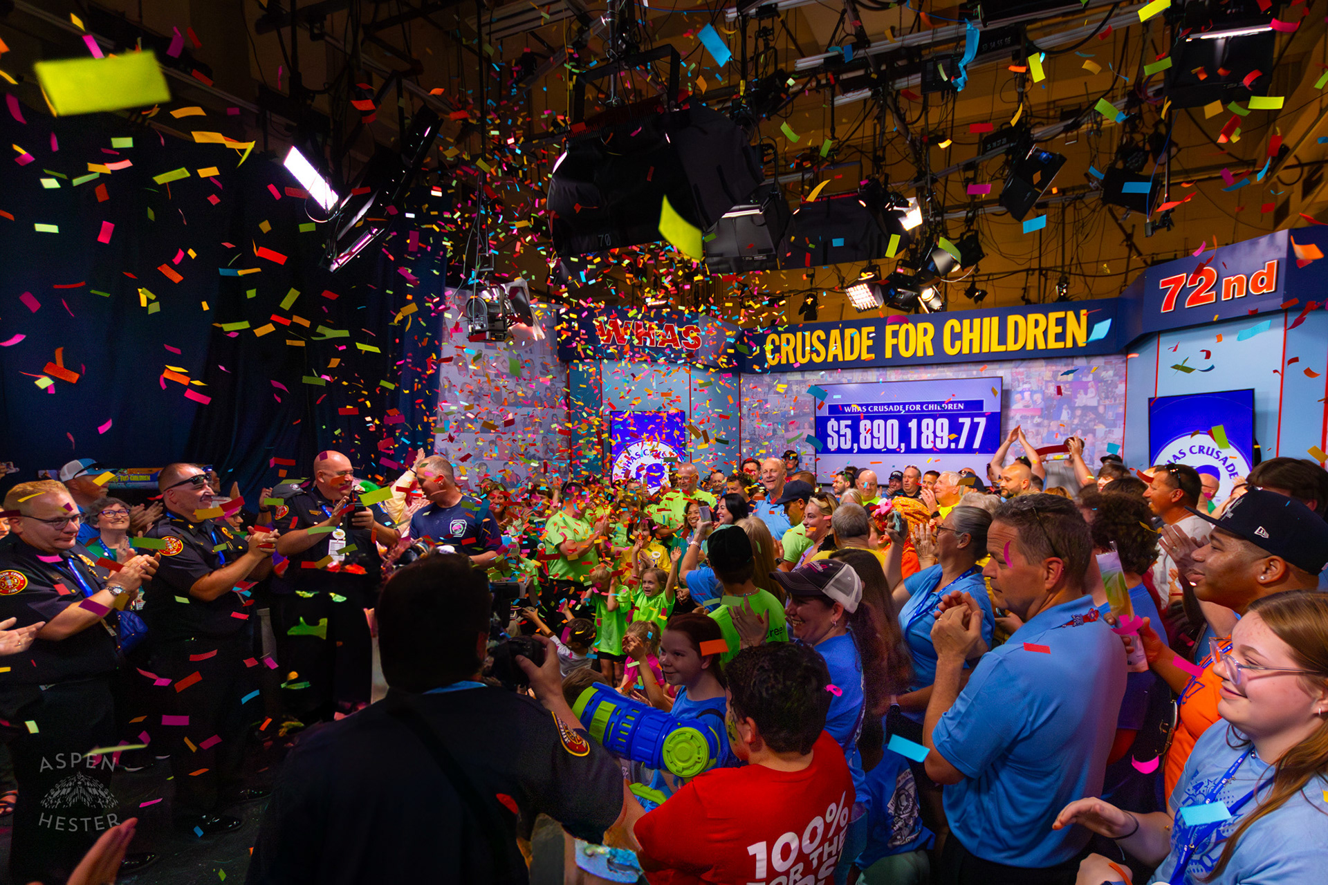 The 72nd Crusade for Children Team Celebrating Raising 5.8 Million Dollars for Special Needs Kids. June 8th, 2025/Aspen Hester