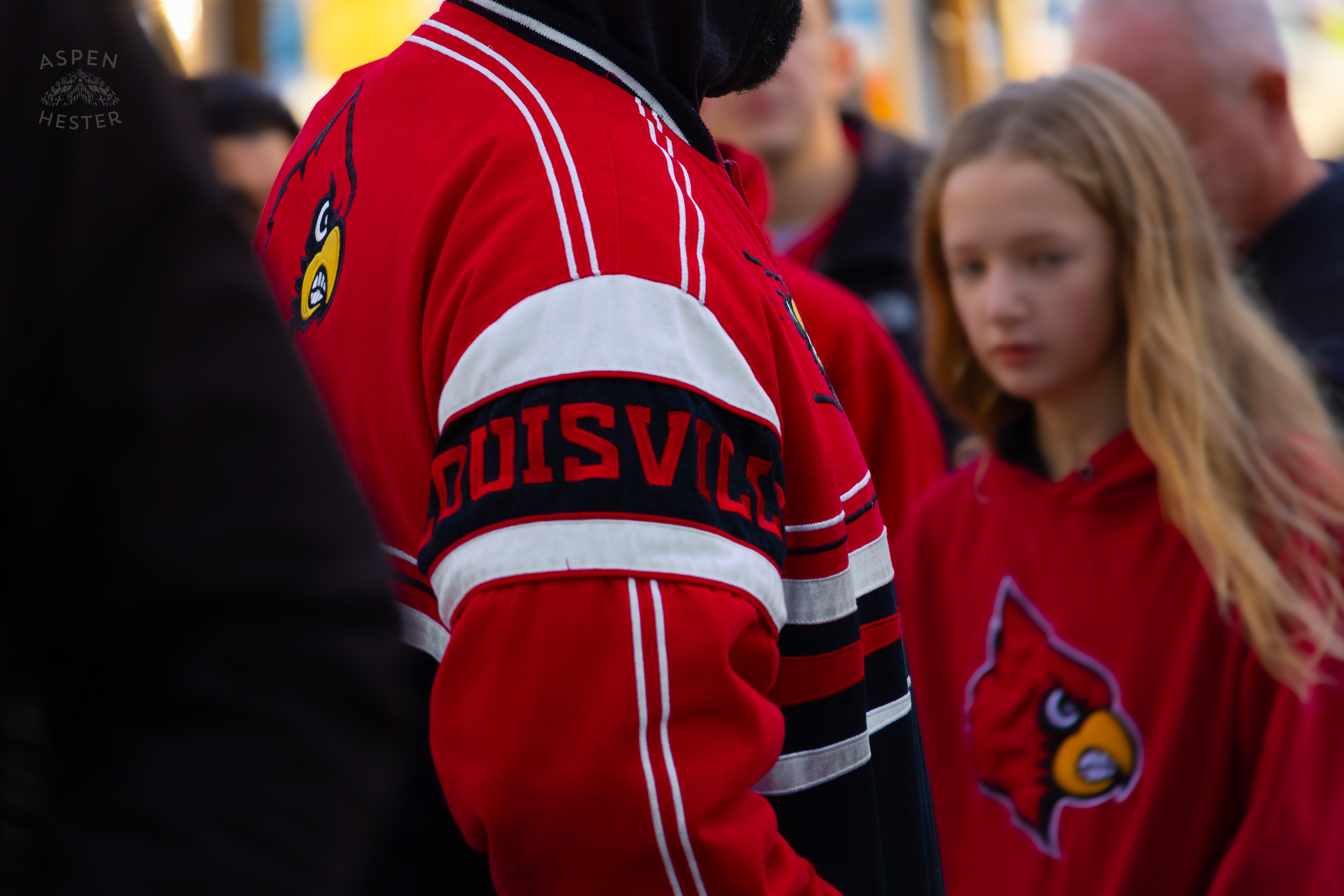 Fans Decked Out in UofL Gear, Excited for The NCAA Women’s Volleyball Championship Game. December 22th, 2024/Aspen Hester
