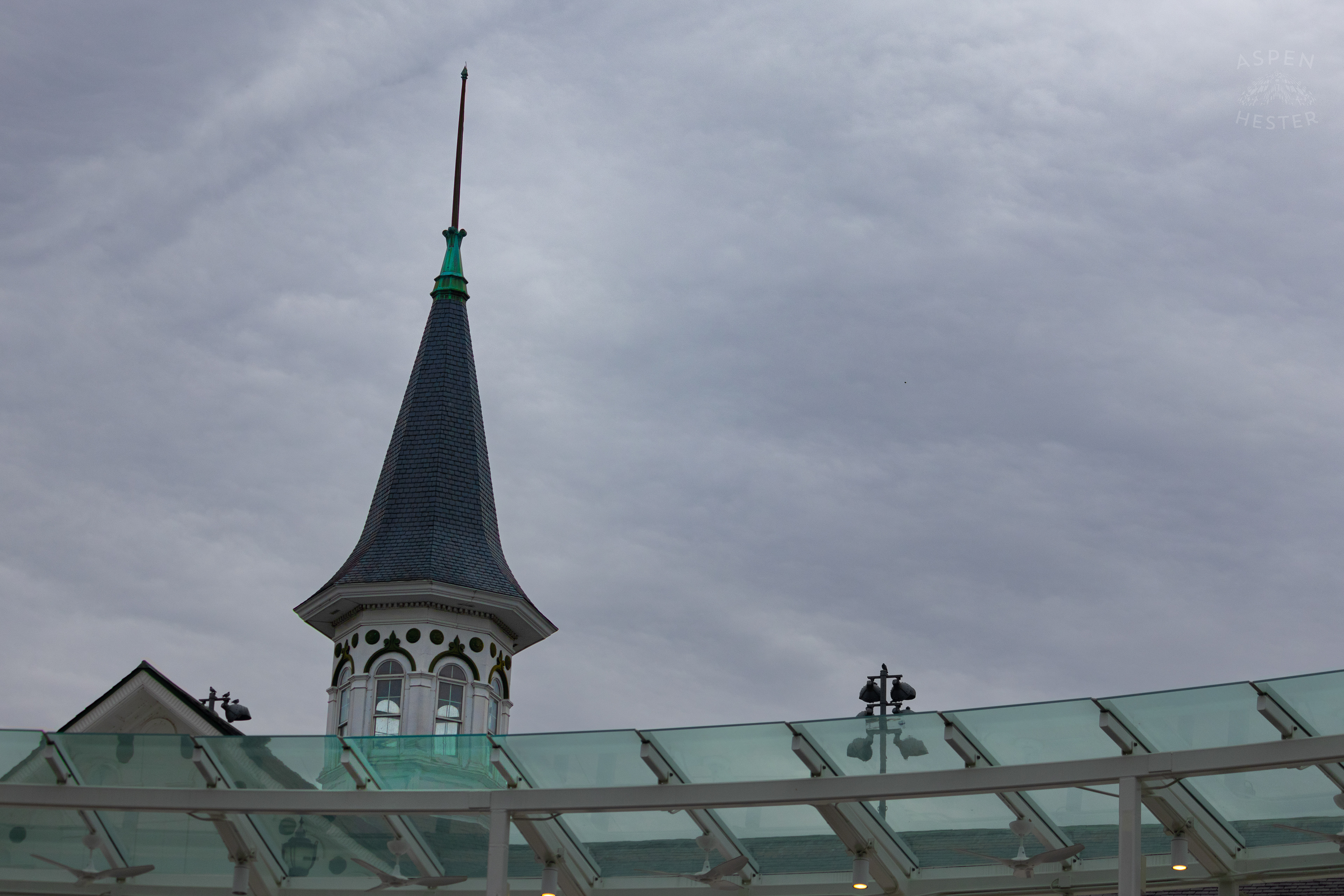 The Twin Spires Looming On The Day Bob Baffert Returned to Churchill Downs After A 3 Year Suspension. November 27th, 2024/Aspen Hester