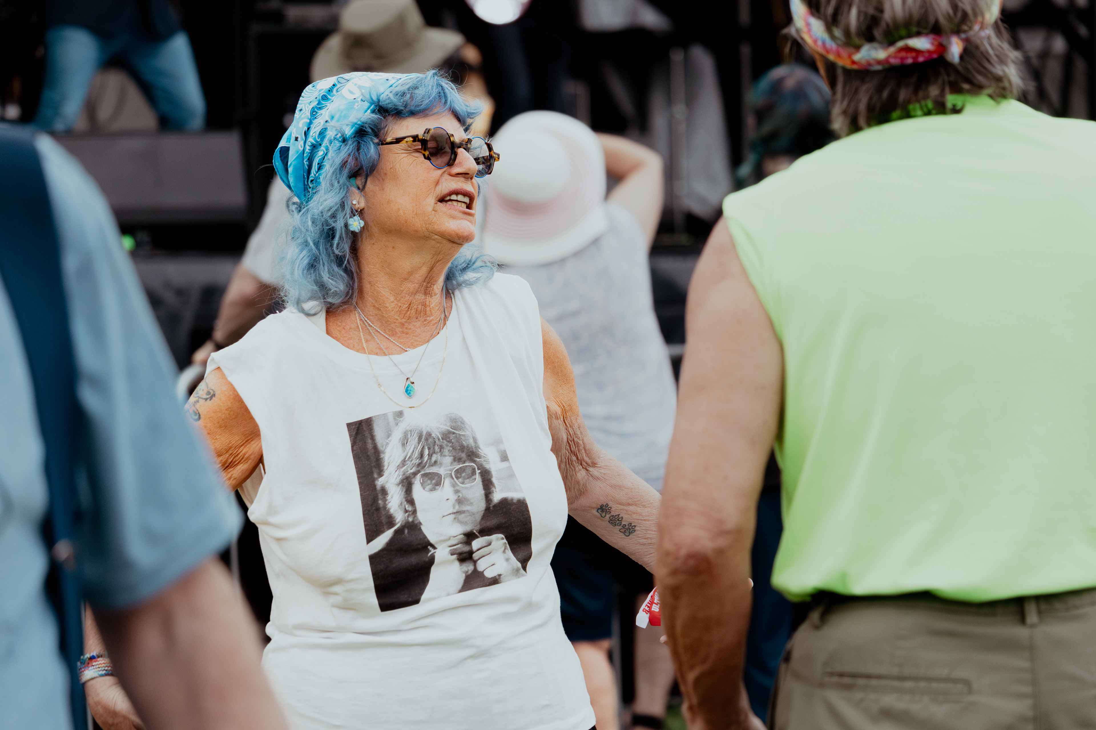 People Enjoying the Music at Abbey Road on The River. May 25th, 2024/Aspen Hester