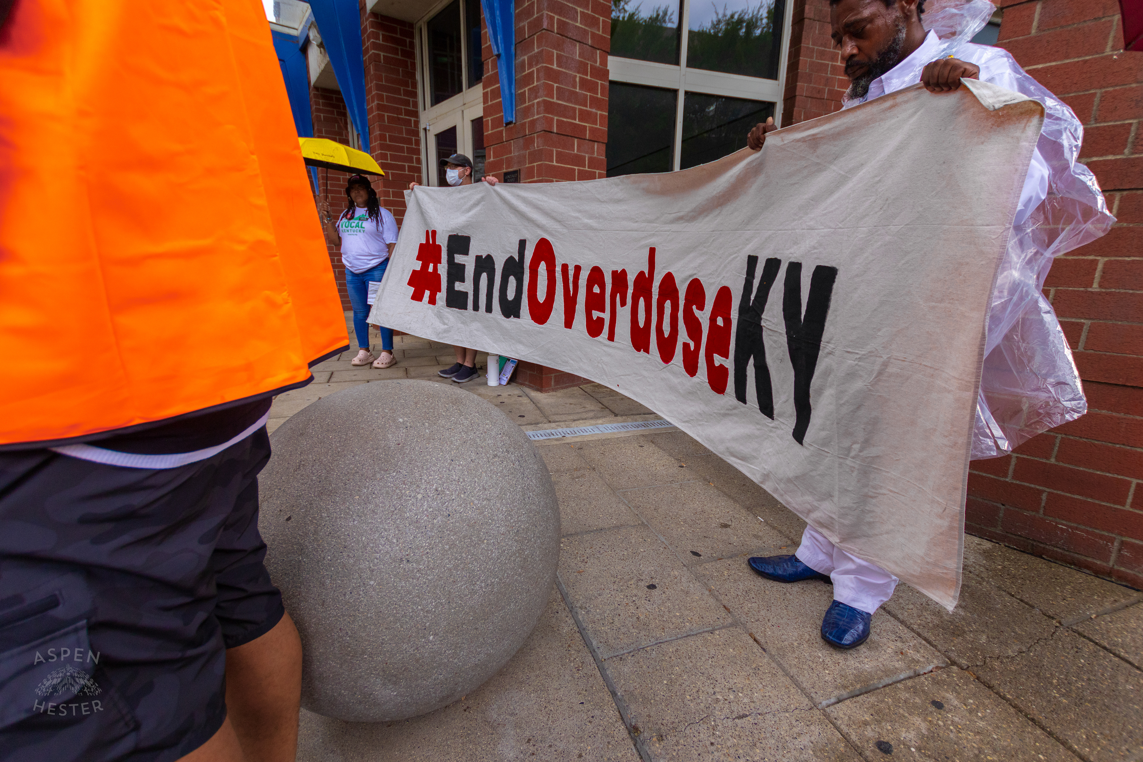 #EndOverdoseKY Banner Walked Proudly Around the City at The 3rd Annual Vocal KY International Overdose Awareness Day Rally and March. August 31st, 2024/Aspen Hester