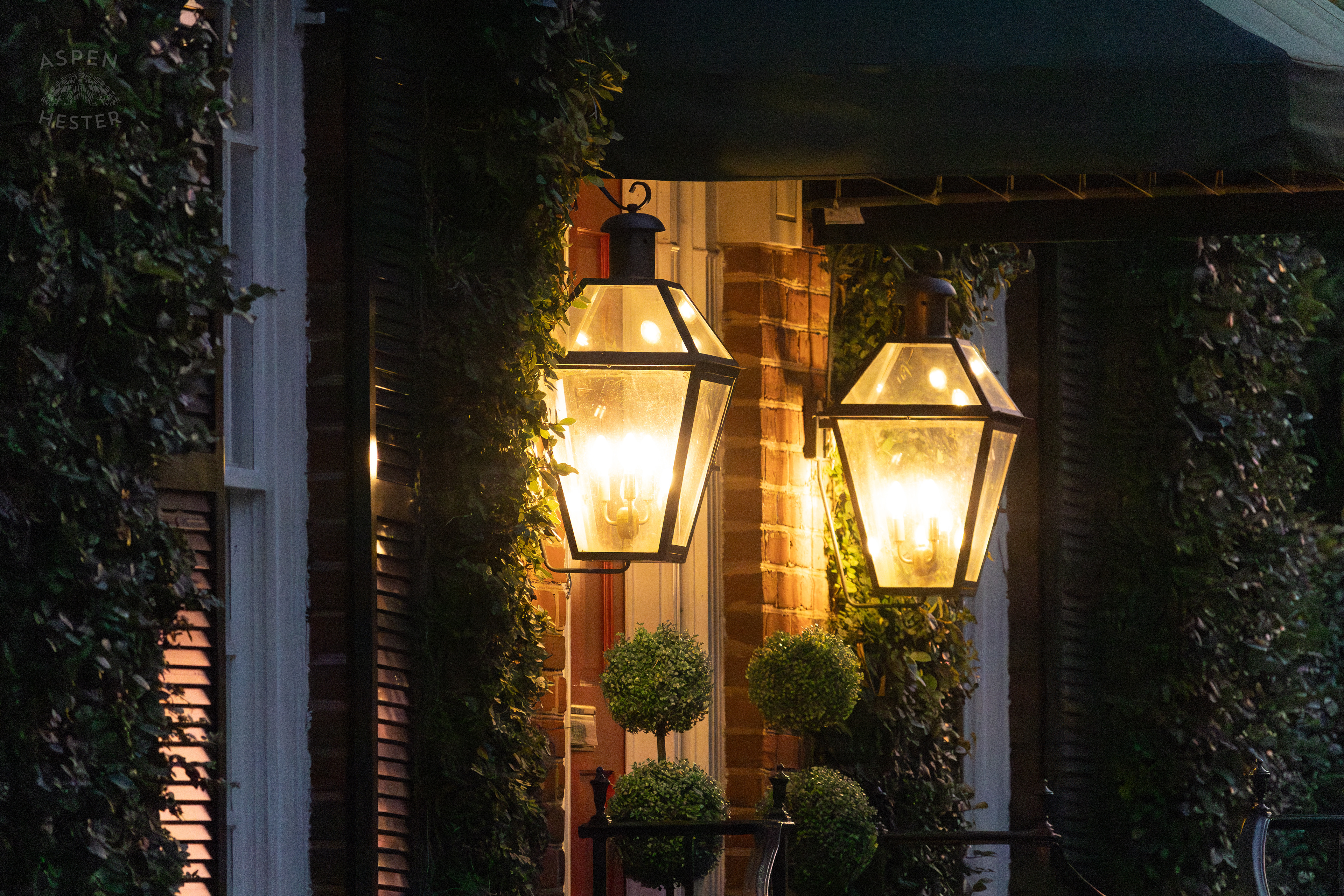 Porch Lights In Savannah Georgia. June 24th, 2024/Aspen Hester