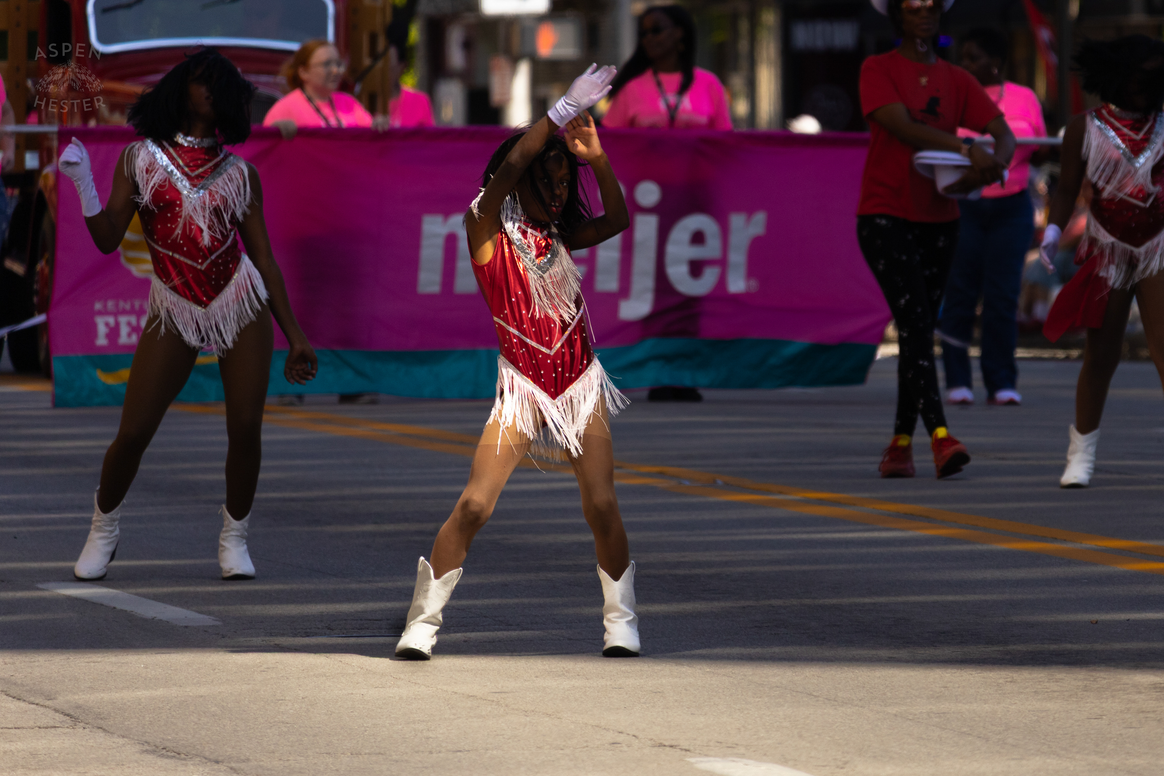 The Derby City All Stars Dance Team Makes Their Way Down West Broadway for The 70th Annual Pegasus Parade. April 27th, 2025/Aspen Hester