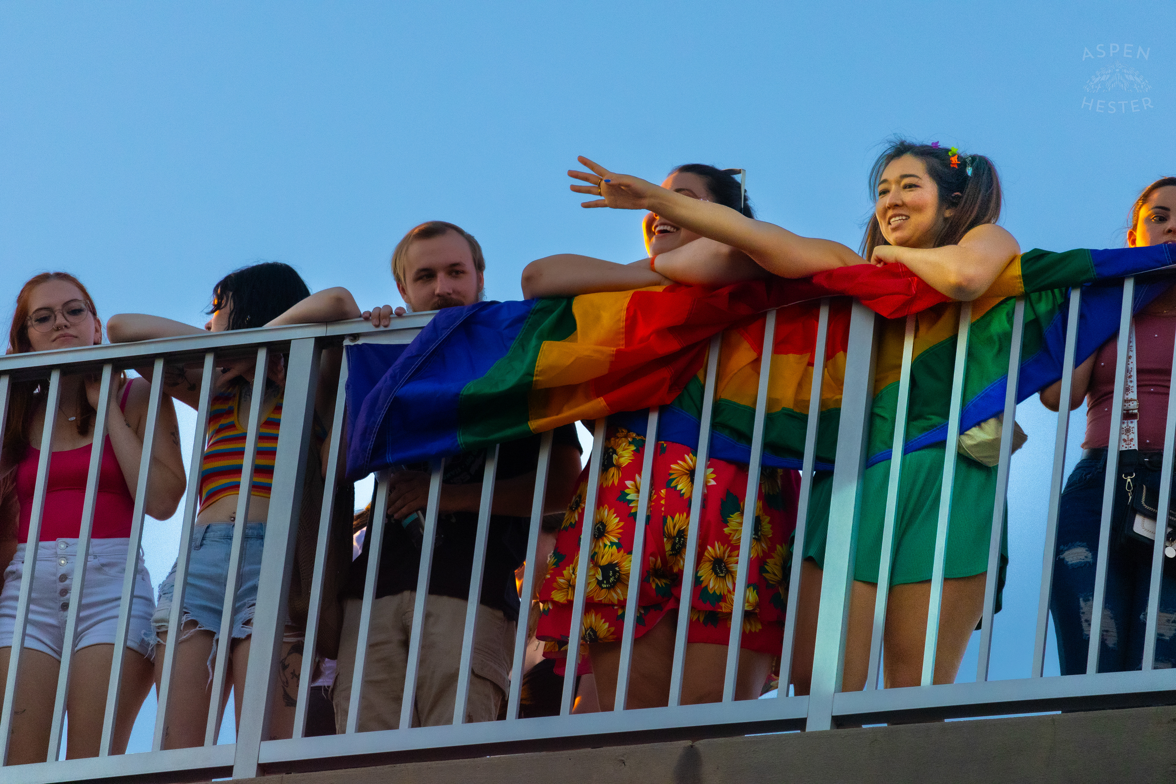 Crowds on The Big Four Bridge at The Kentuckiana Pride Festival. June 15th, 2024/Aspen Hester