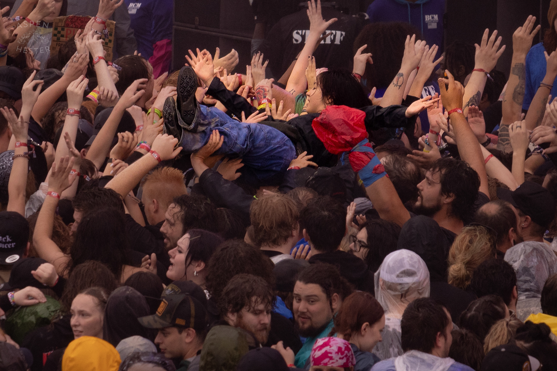 Crowd Surfer During Sleeping with Sirens Set at Louder than Life’s Saturday Shows. September 28th, 2024/Aspen Hester 