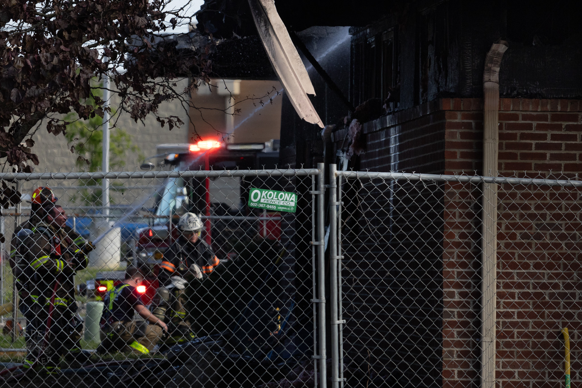 Firefighters Battling Flames at The Old Library on Preston Highway. May 31st, 2024/Aspen Hester