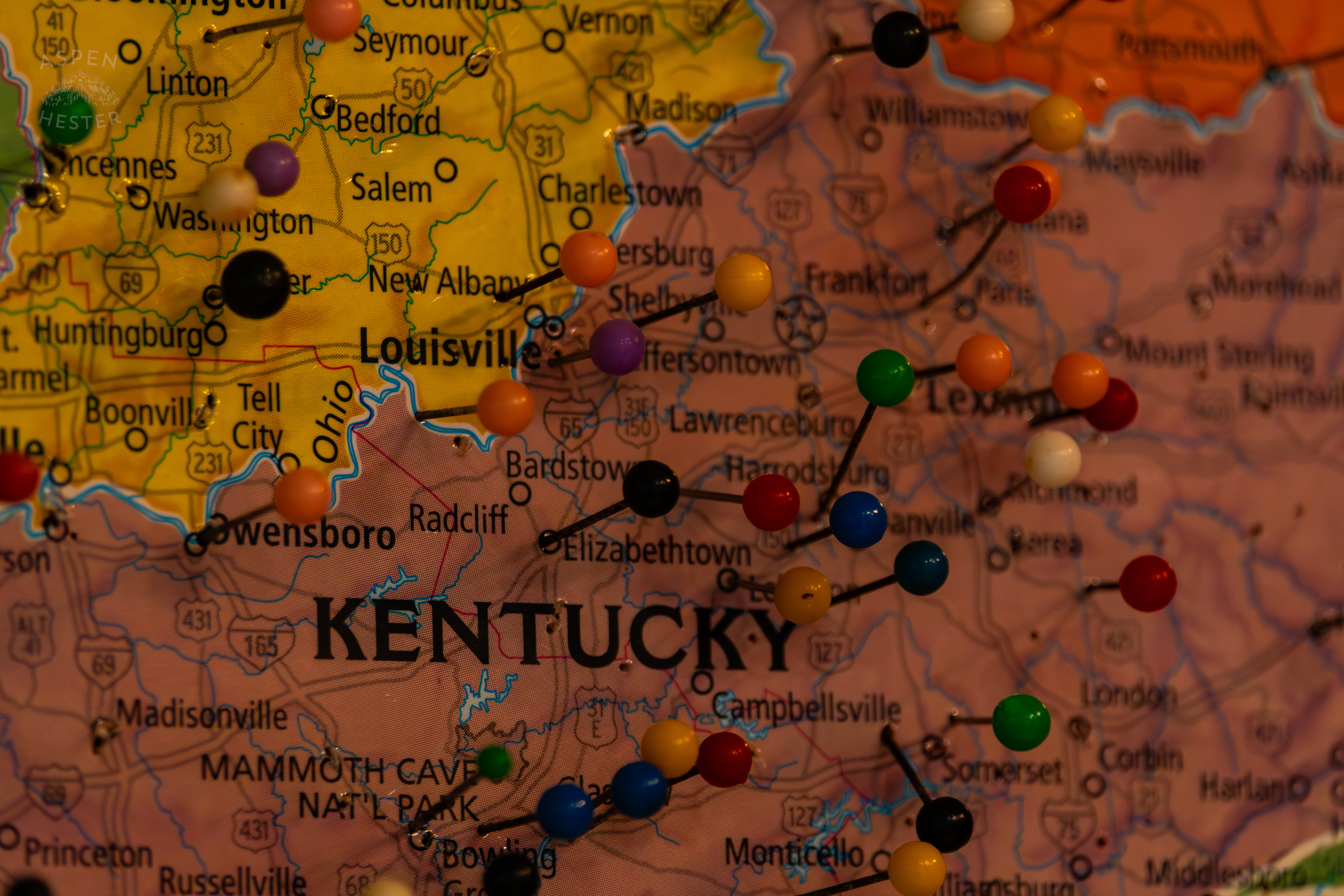 'Pin Your Town' Inside Seaweed's Sno-Balls and Ice Cream on Tybee Island Georgia. June 25th, 2024/Aspen Hester