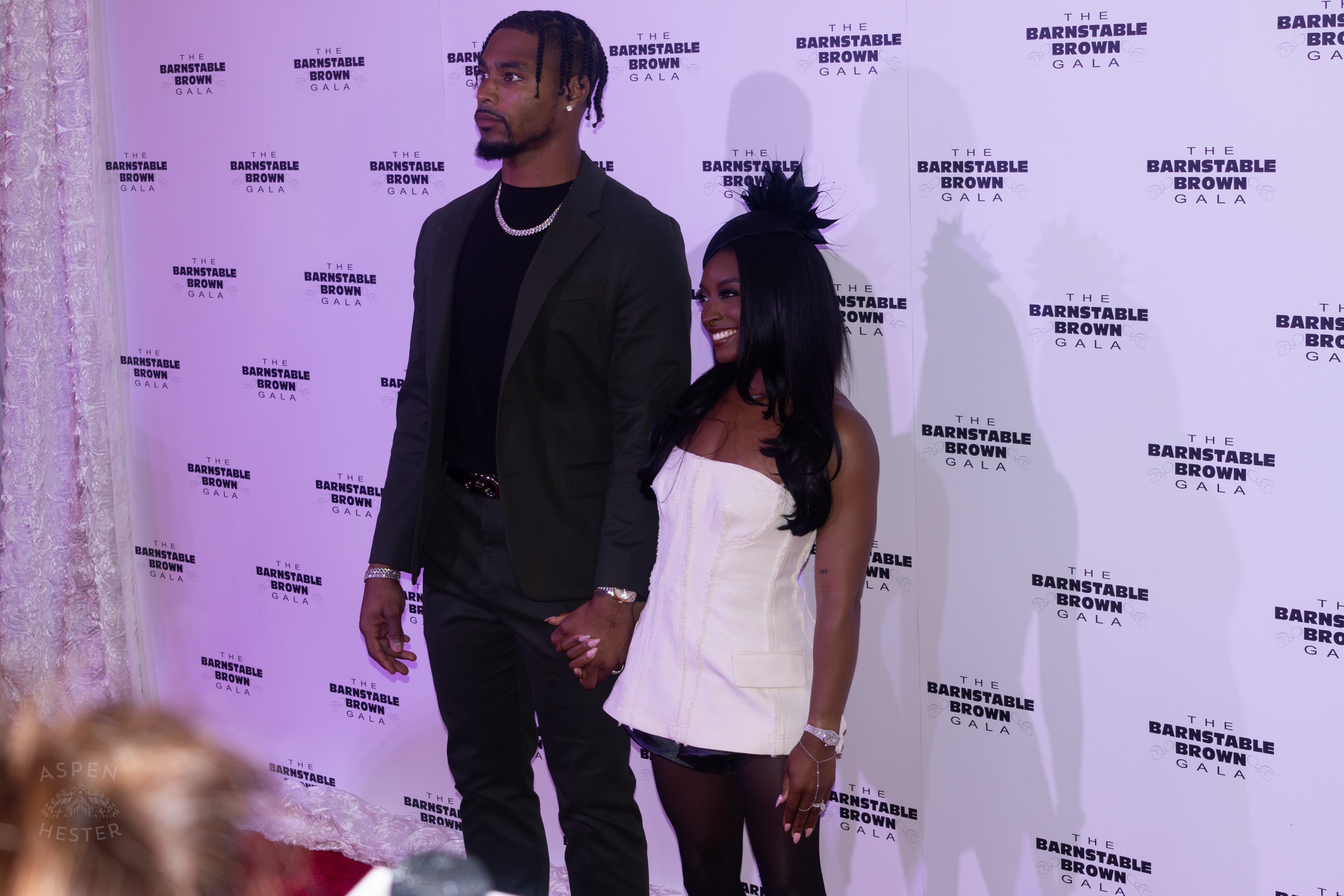 Olympic Gymnast Simone Biles and Her Husband NFL Player Jonathan Owens Walk The Red Carpet at The 2025 Barnstable-Brown Gala. May 2nd, 2025/Aspen Hester