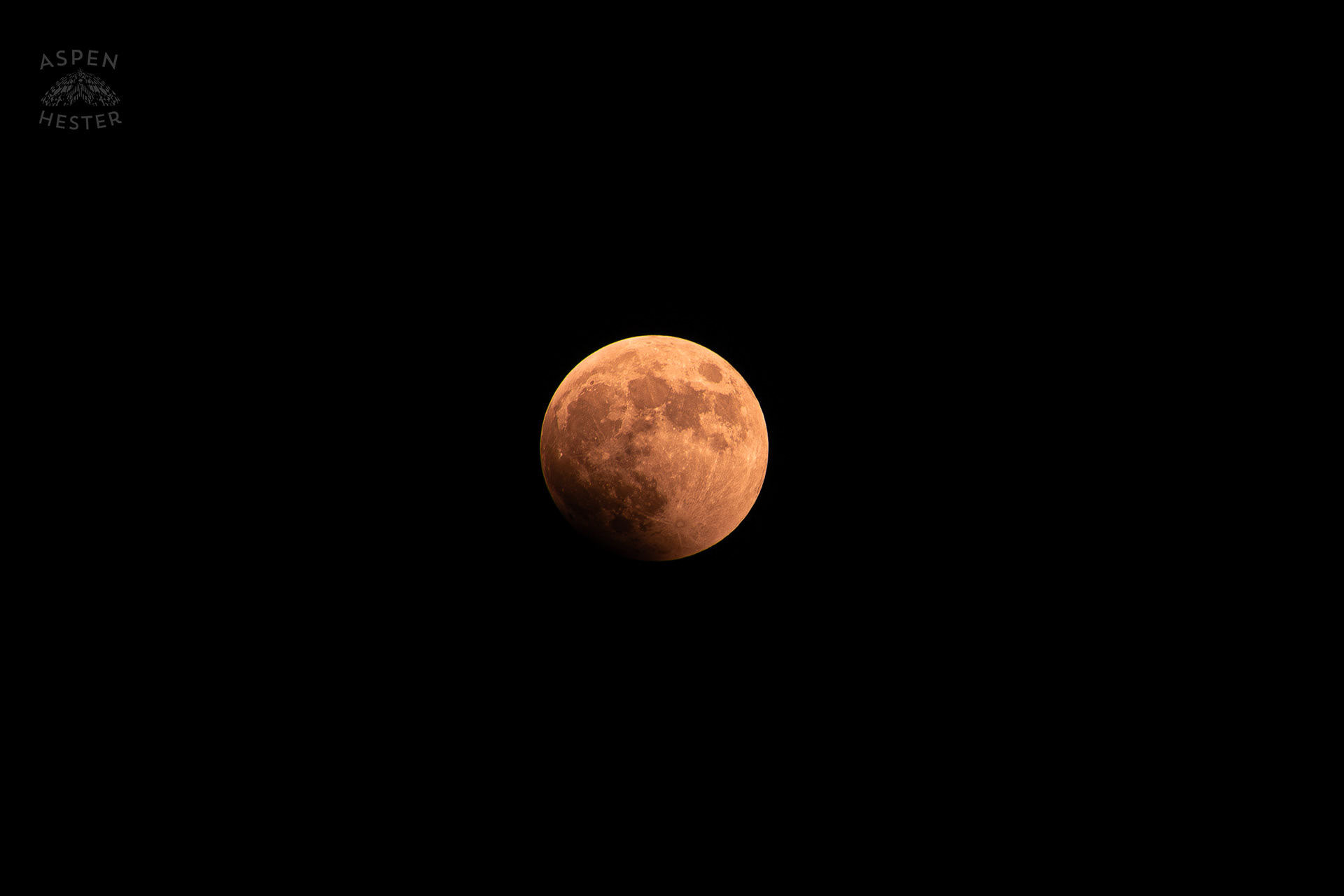 March 2025’s Lunar Eclipse Over A Blood Moon at 1:11am, an Hour & 15 Minutes Before The Total Eclipse Begins. March 14th, 2025/Aspen Hester