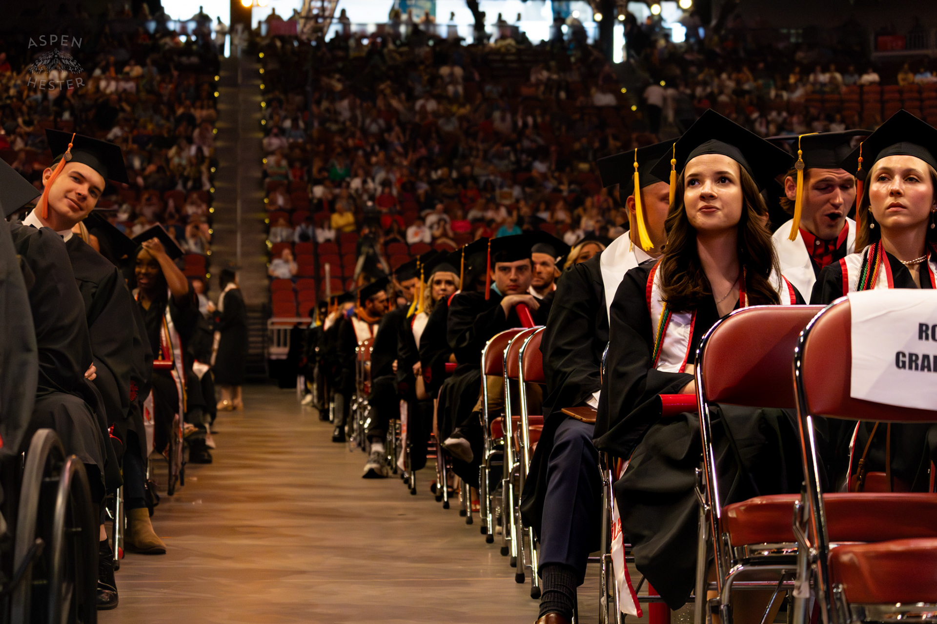 Students at UofL's 2024 Spring Graduation. May 11th, 2024/Aspen Hester