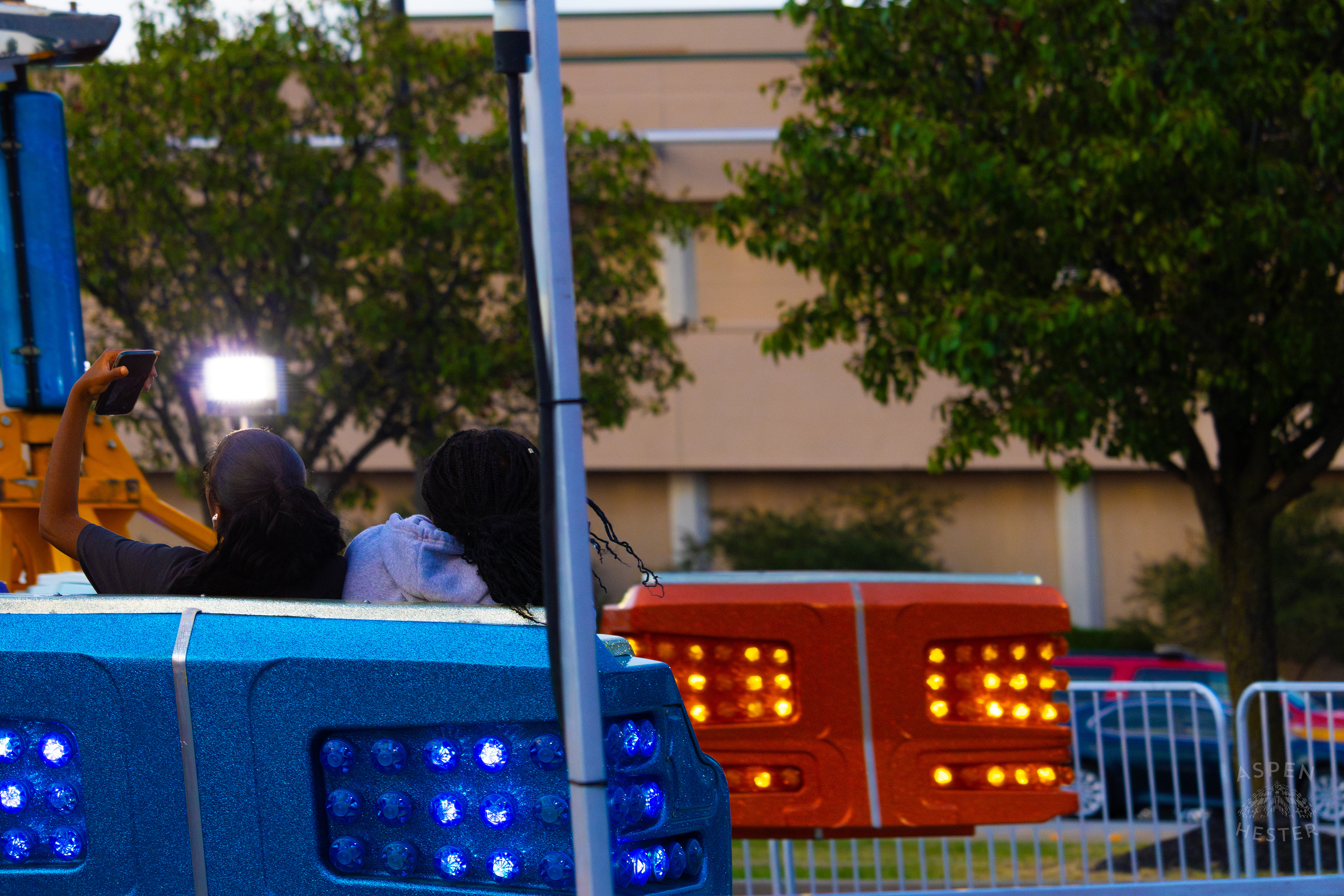 Fair Goers Spinning Around on A Ride at The 120th Kentucky State Fair. July 15th, 2024/Aspen Hester