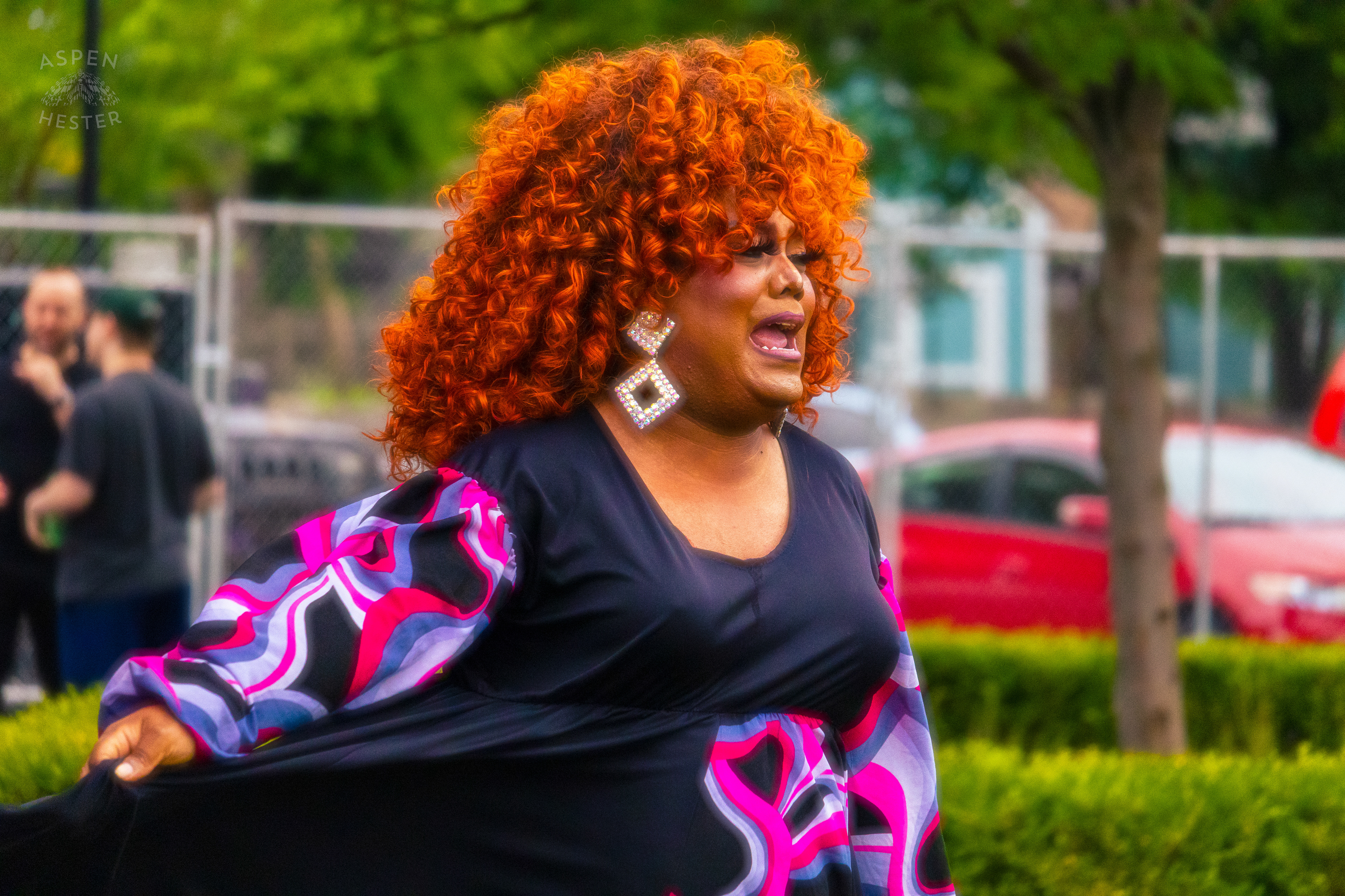 Drag Queen Performing 'Greatest Love of All' by Whitney Houston During Pride Bar's Family Friendly Drag Show at Southern Indiana Pride. June 1st, 2024/Aspen Hester