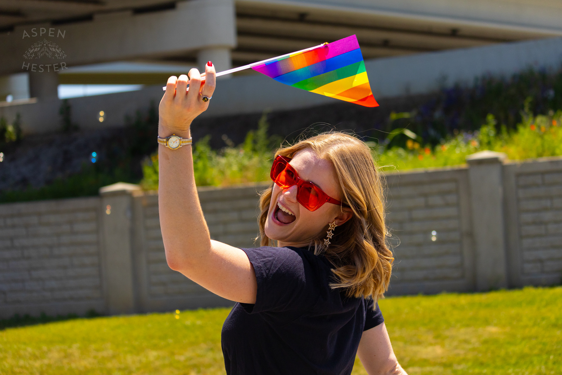 WHAS-11's Alex Dederer in The Kentuckiana Pride Parade. June 15th, 2024/Aspen Hester