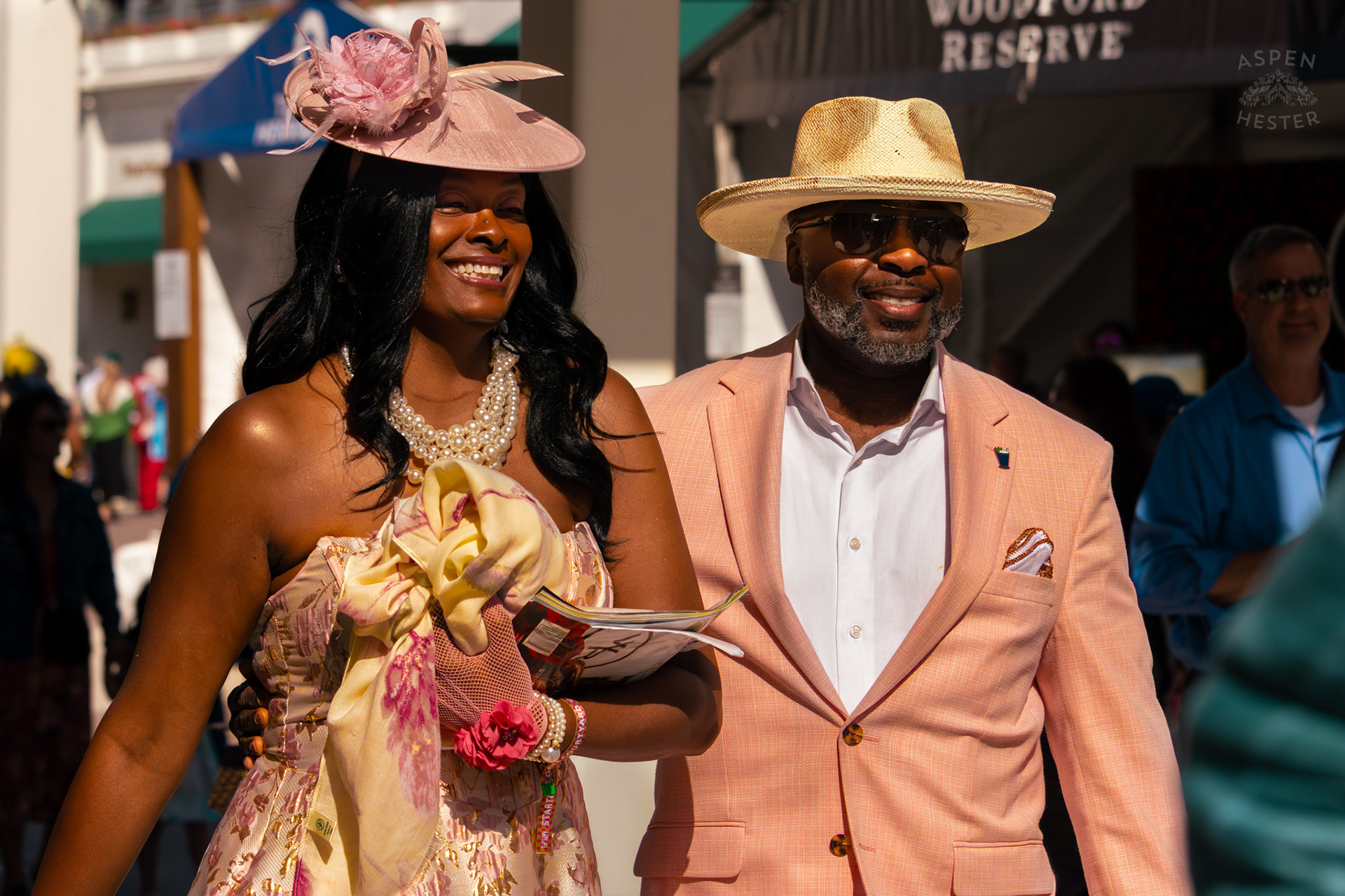 A Couple Dressed in Matching Colors Heads Away From The Churchill Downs Grand Stands During Thurby. April 30th, 2026/Aspen Hester