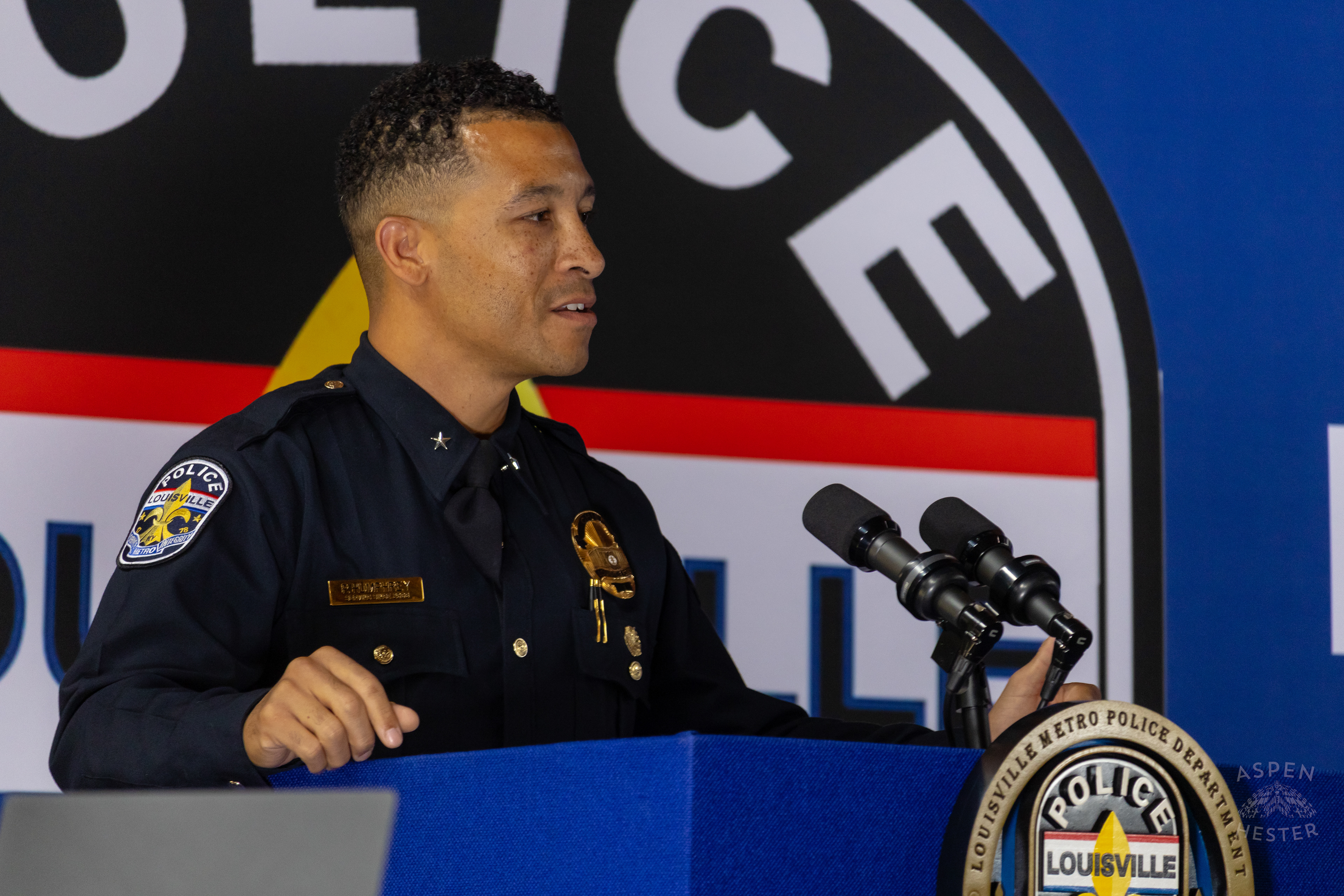 Interim Police Chief Paul Humphrey Speaks at The Graduation of MAC 59 into LMPD. August 30th, 2024Aspen Hester