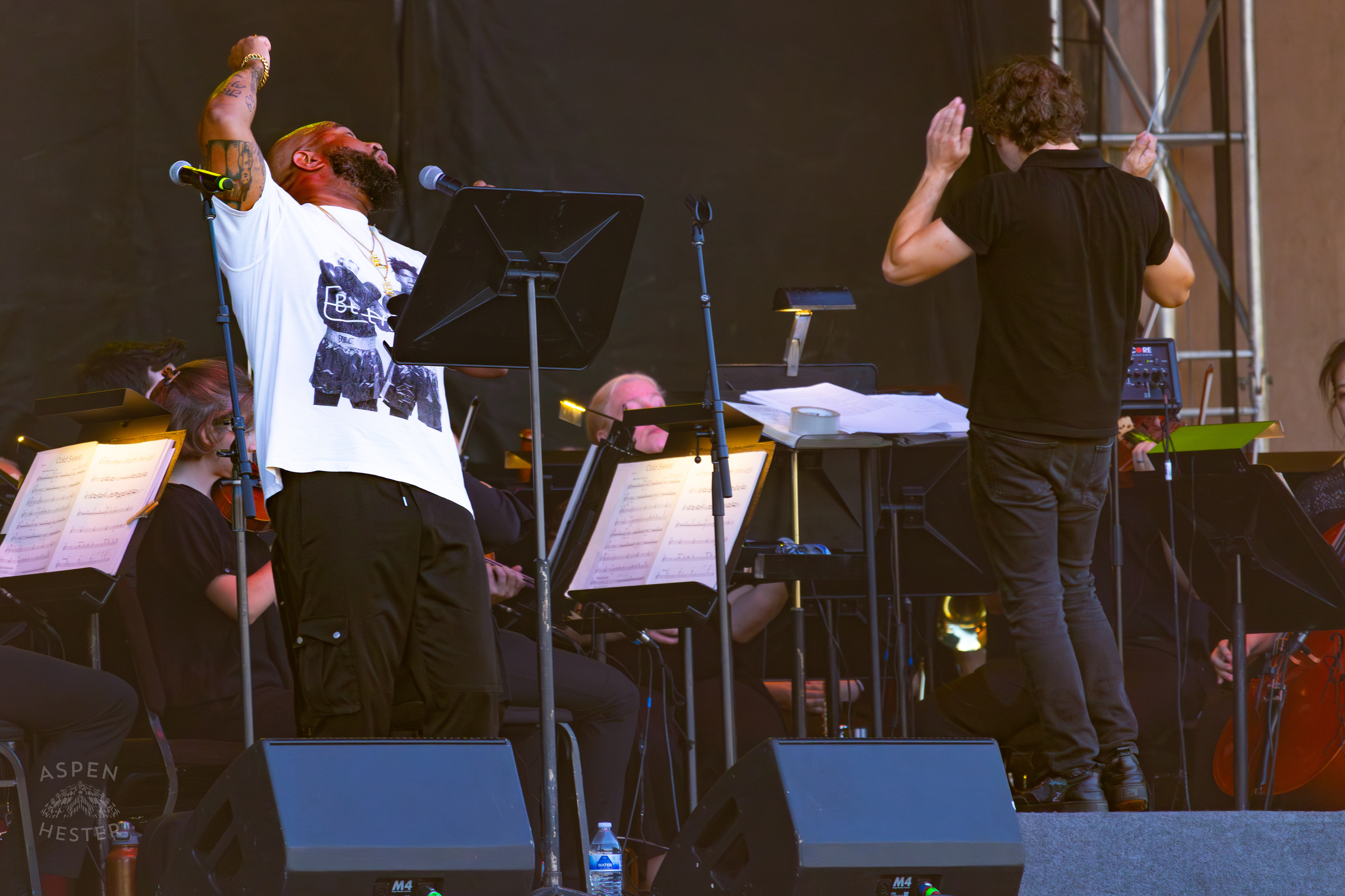 Jason Clayborn and Teddy Abrams at Play America with The Louisville Orchestra. July 5th, 2024/Aspen Hester