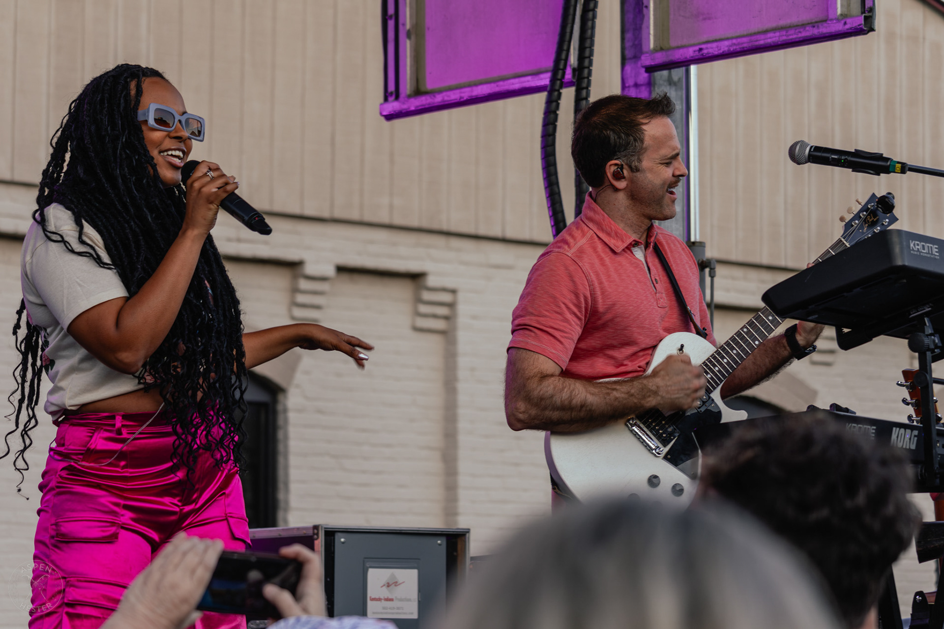 The Juicebox Heroes' Peyton Conners and Dexter Neeld Performing At Clarksville 'Good Times' Summer Concert Series. May 11th, 2024/Aspen Hester