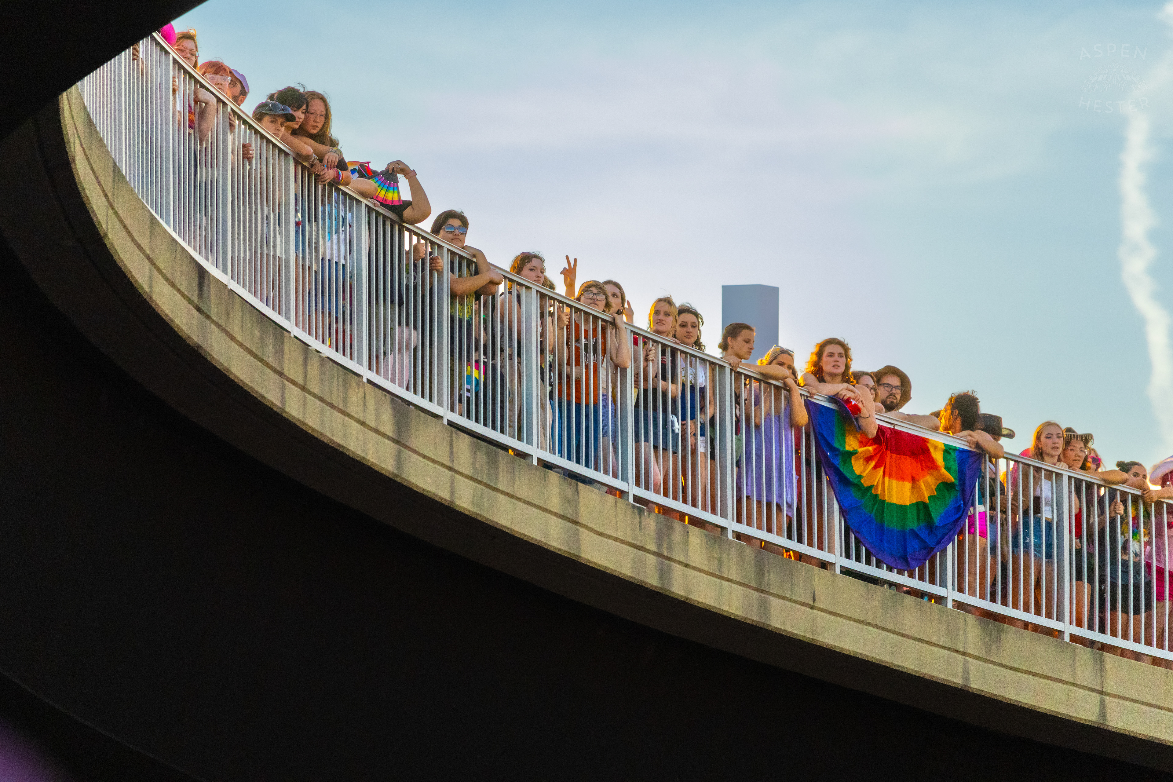 Crowds on The Big Four Bridge at The Kentuckiana Pride Festival. June 15th, 2024/Aspen Hester