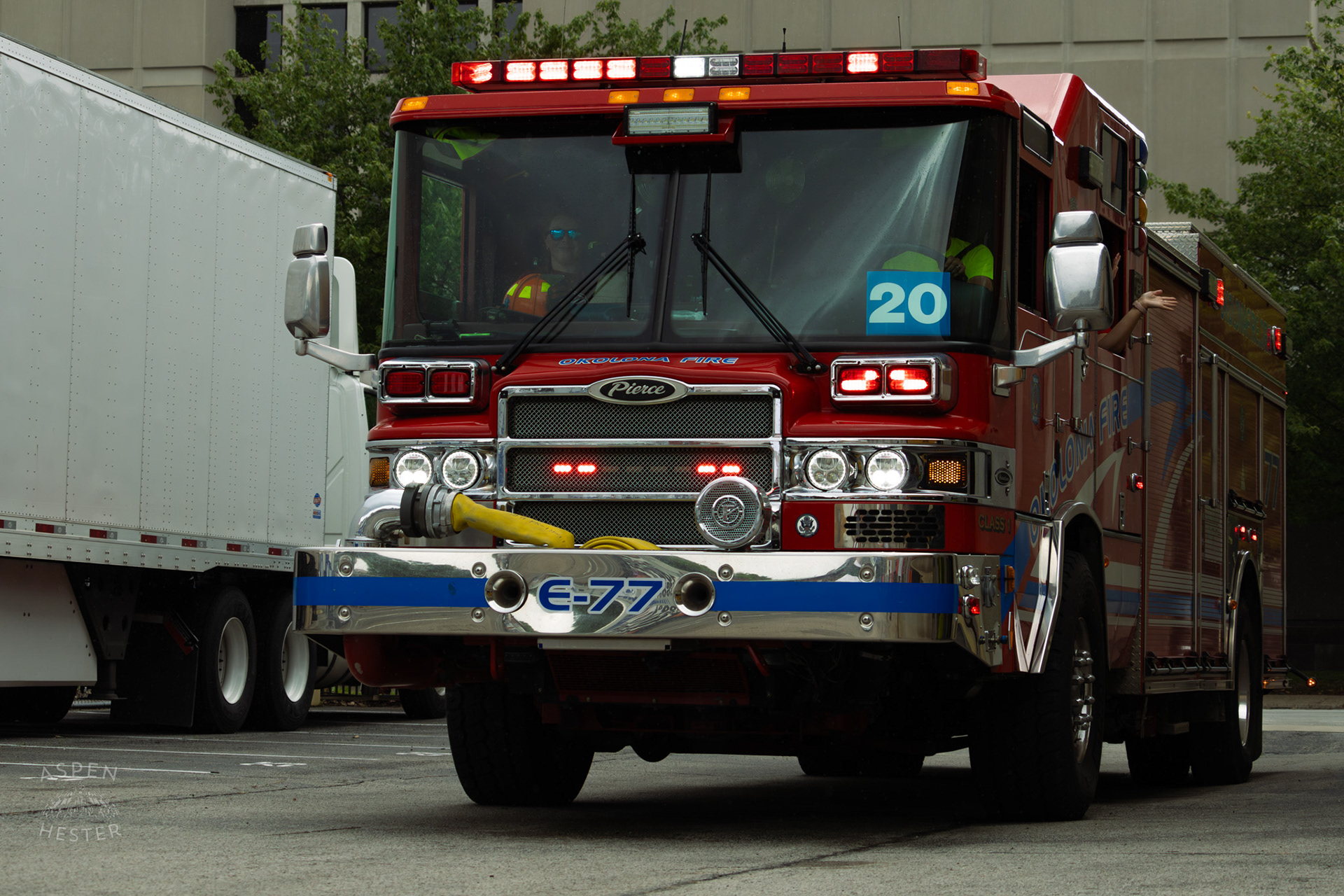 Okolona Firetruck Driving into The 71st Crusade for Children. June 2nd, 2024/Aspen Hester