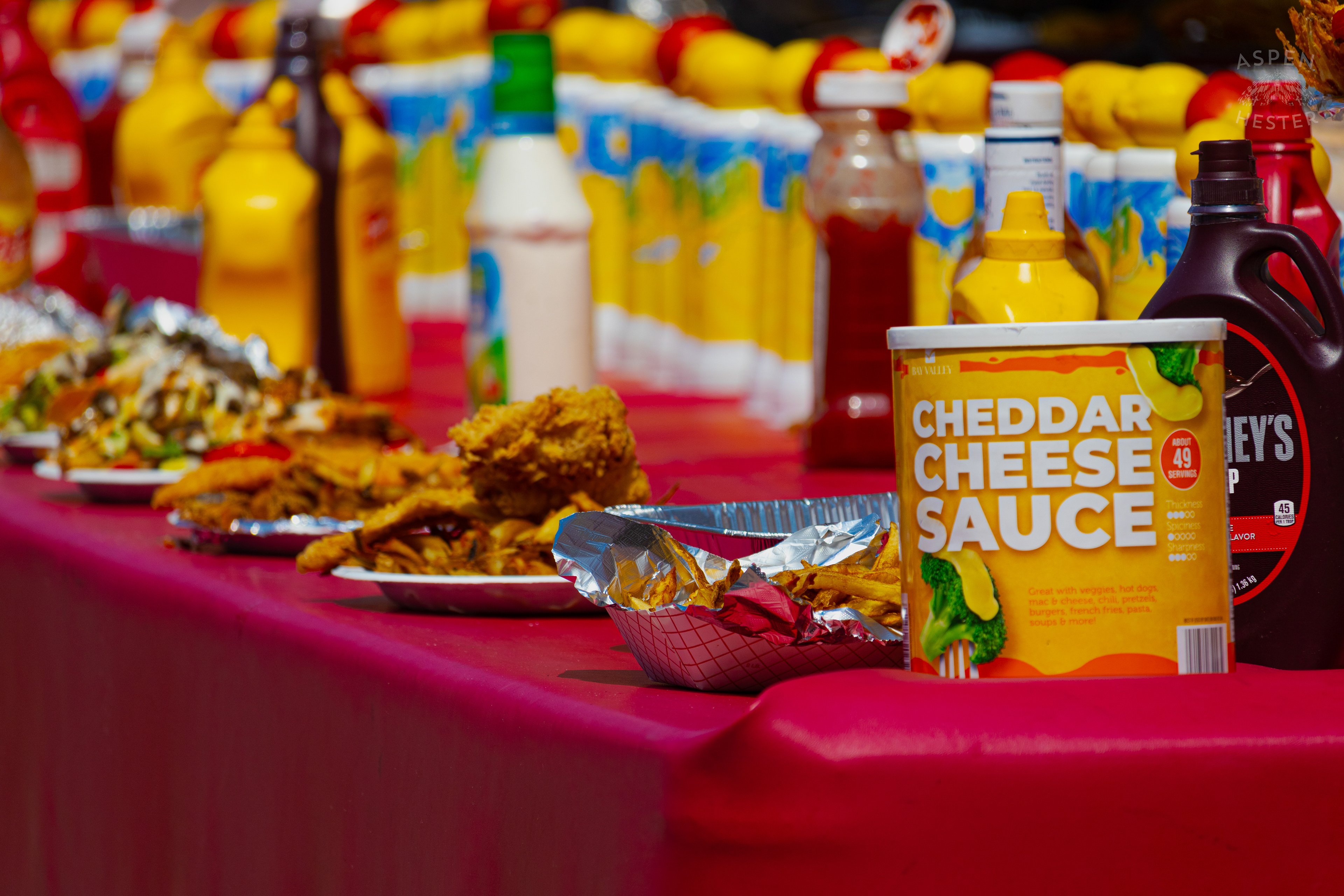 Hot and Ready Food Made by Grandpa's Grill At Opening Day of The 22nd Annual WorldFest. August 30th, 2024. Aspen Hester