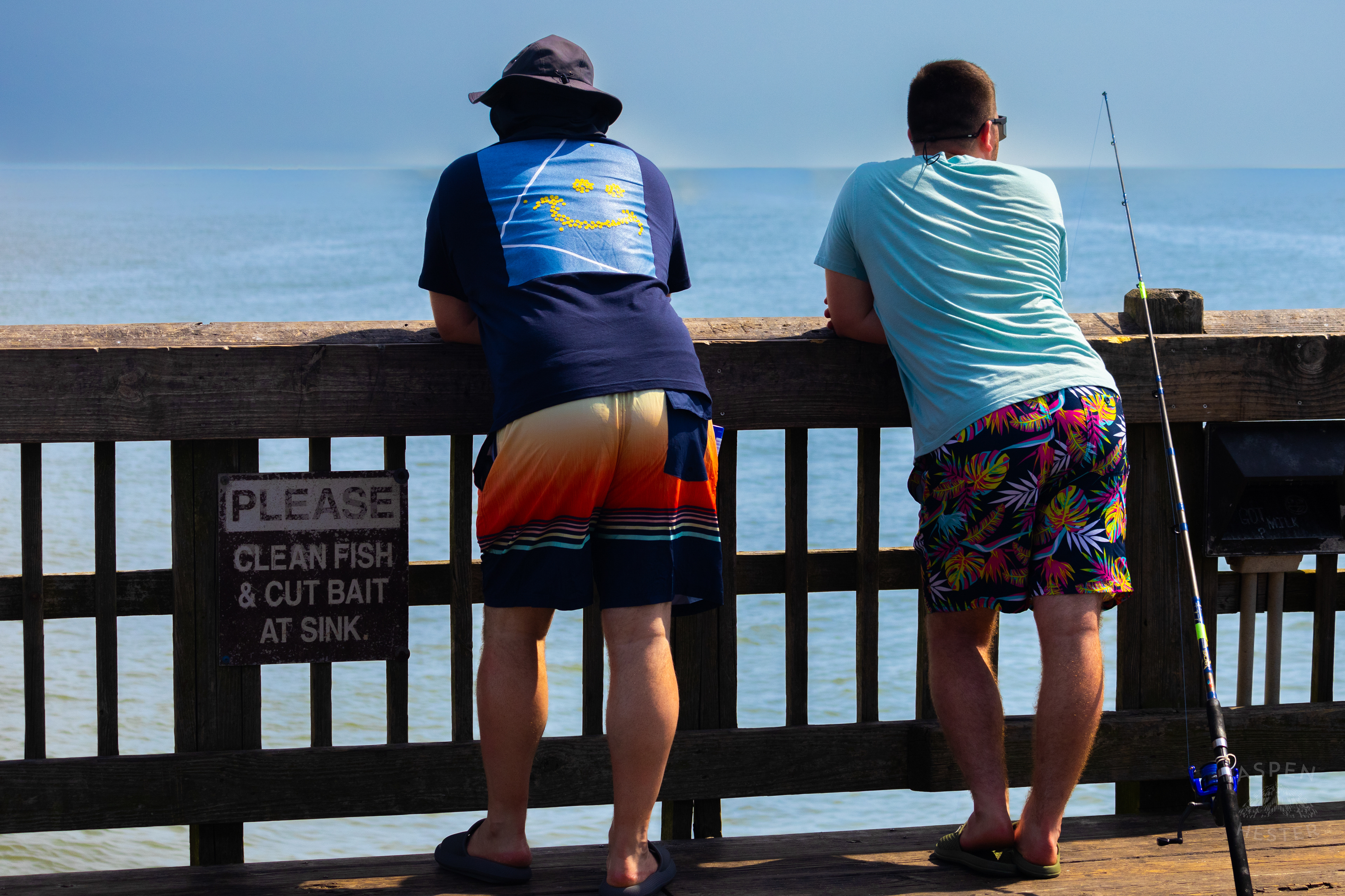 Fishermen on The Tybee Island Pier and Pavilion on Tybee Island Georgia. June 27th, 2024/Aspen Hester