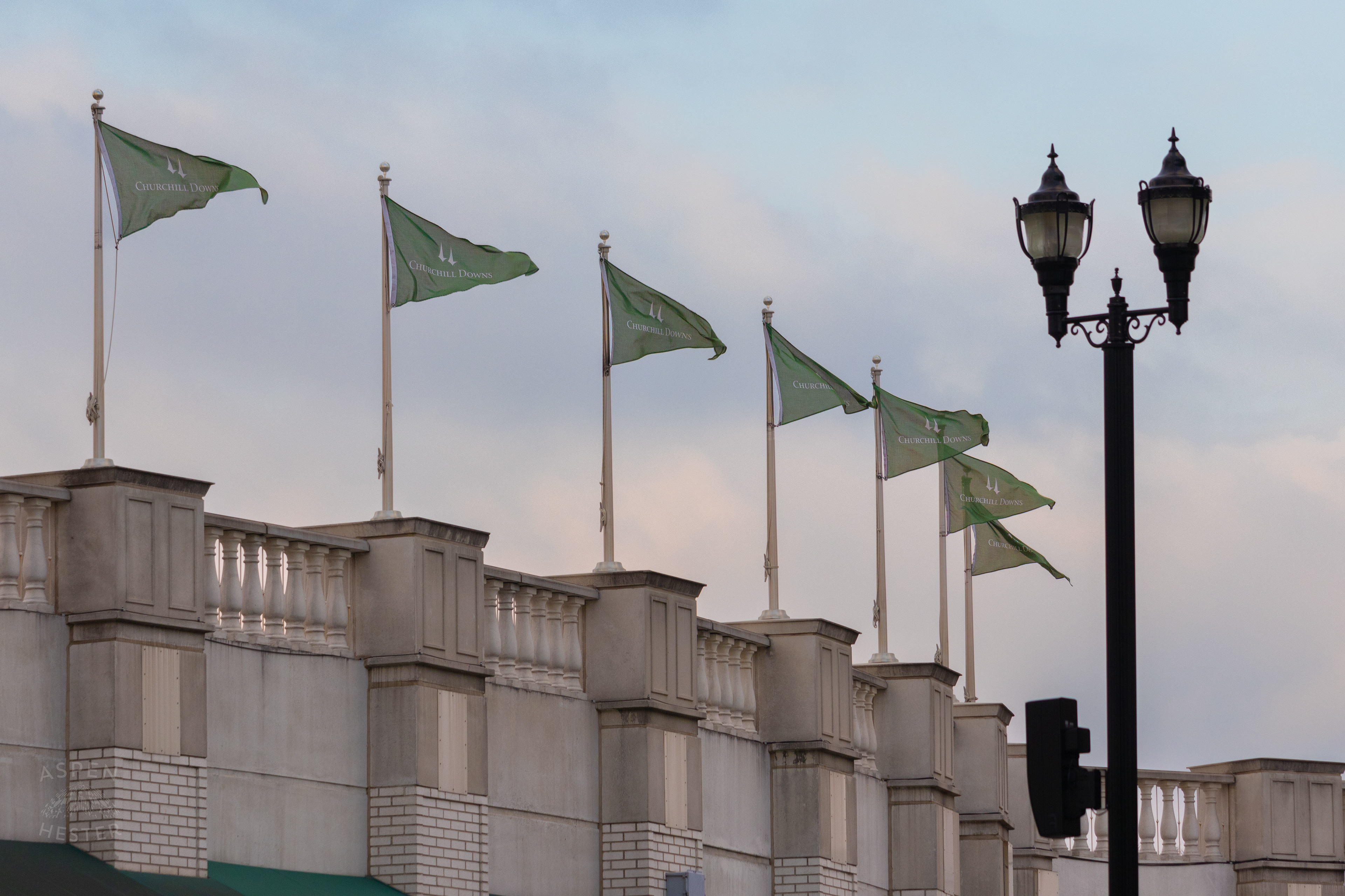 Flags Flying Over The Paddock During The Thanksgiving Day Festivities At Churchill Downs. November 28th, 2024/Aspen Hester