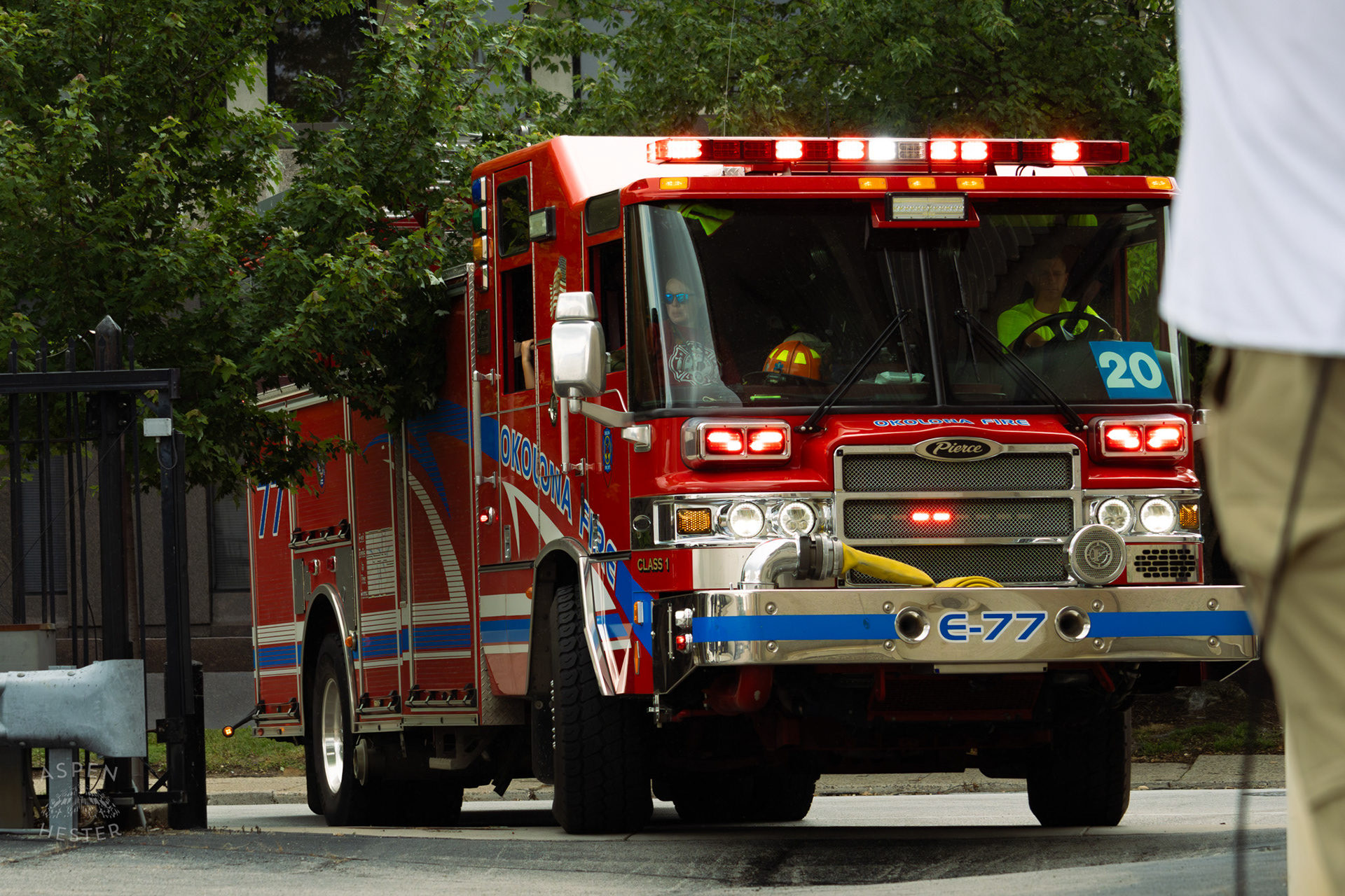 Okolona Firetruck Driving into The 71st Crusade for Children. June 2nd, 2024/Aspen Hester