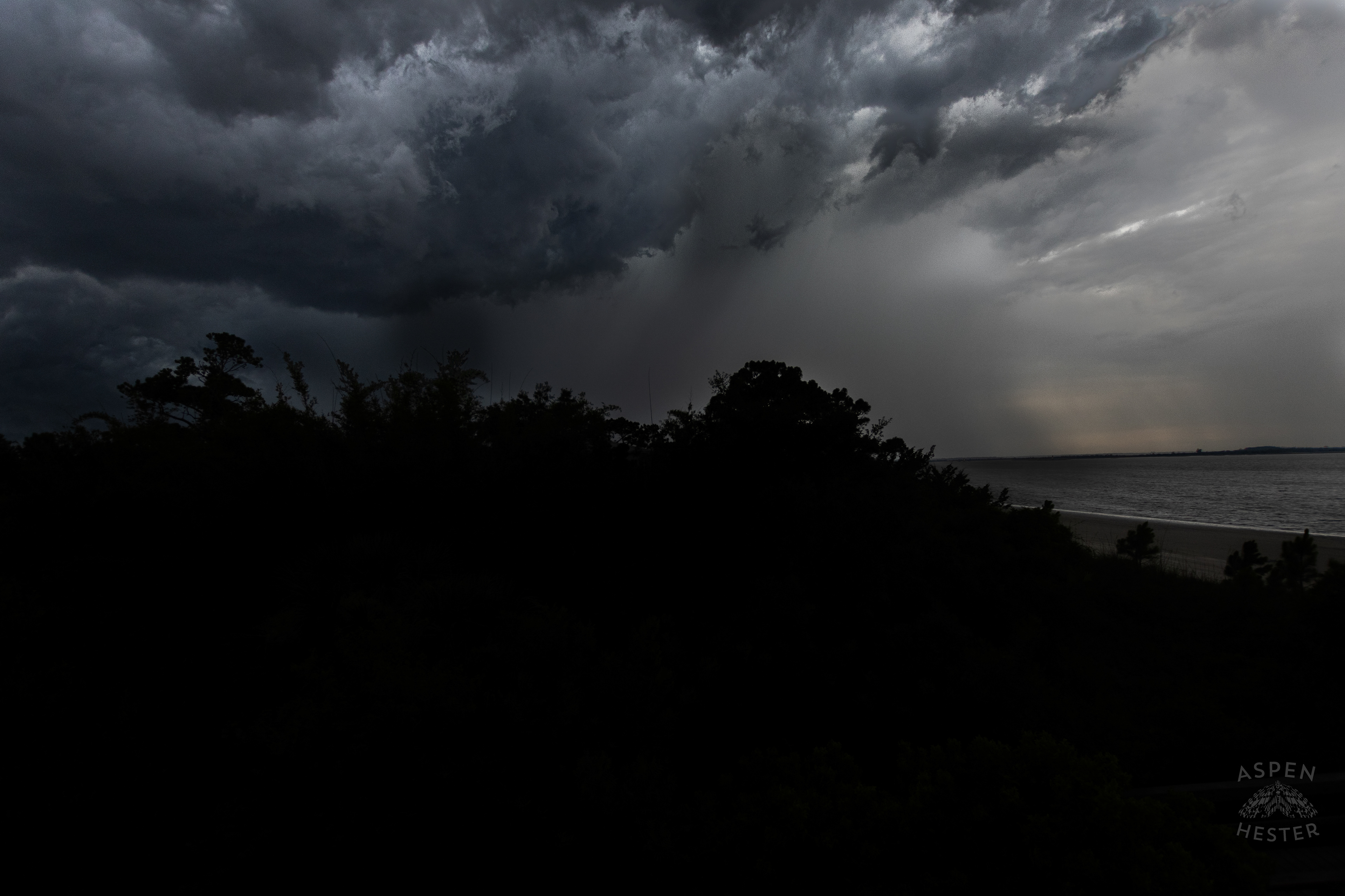 A Thunderstorm Rolls Over Tybee Island Georgia. June 27th, 2024/Aspen Hester