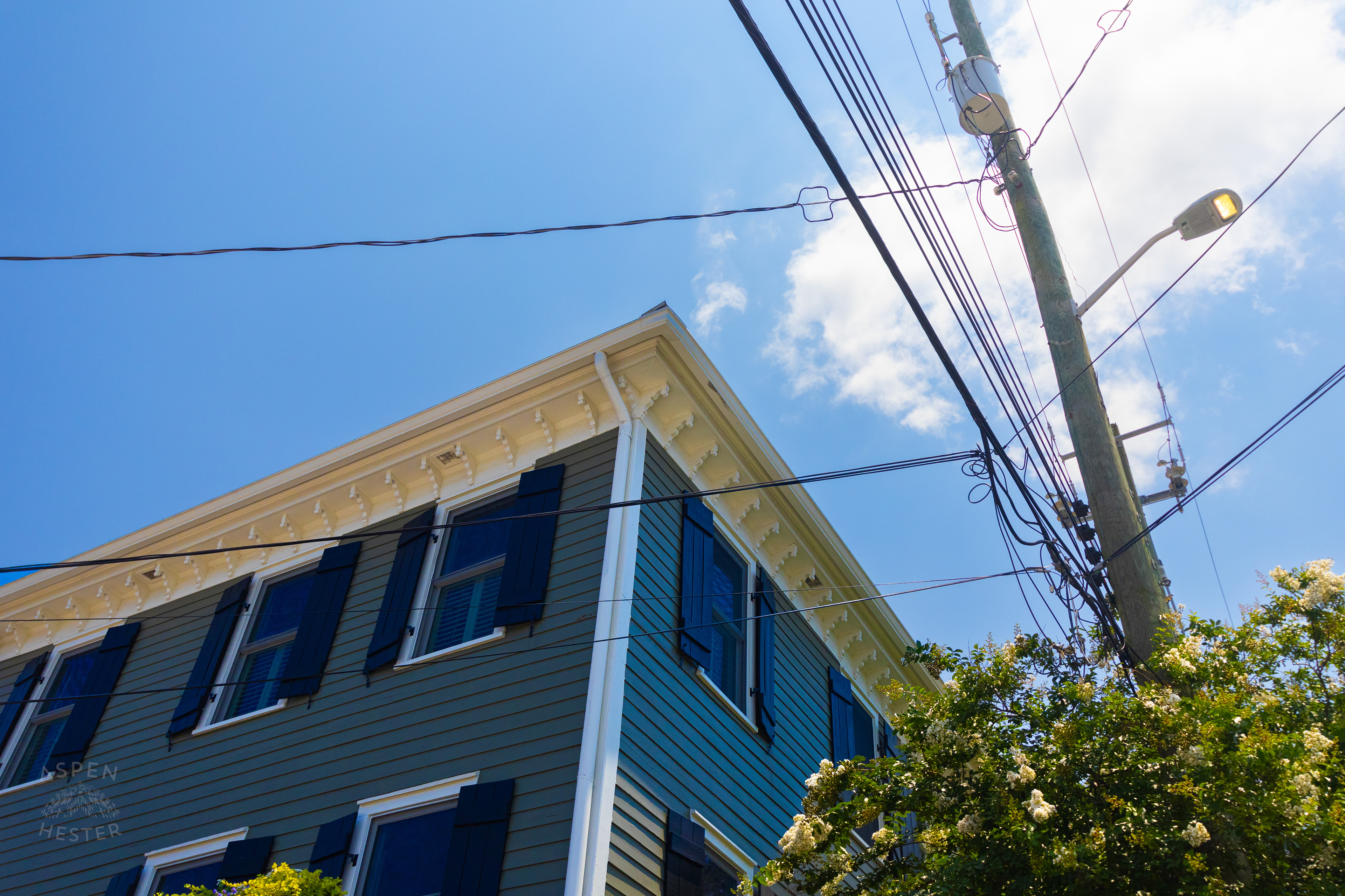 Haint Blue Home in Savannah Georgia. June 26th, 2024/Aspen Hester