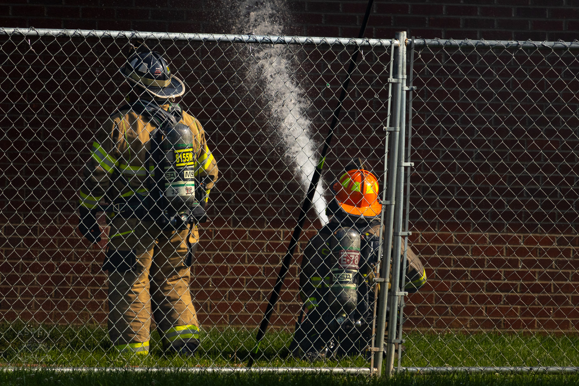 Firefighters Battling Flames at The Old Library on Preston Highway. May 31st, 2024/Aspen Hester