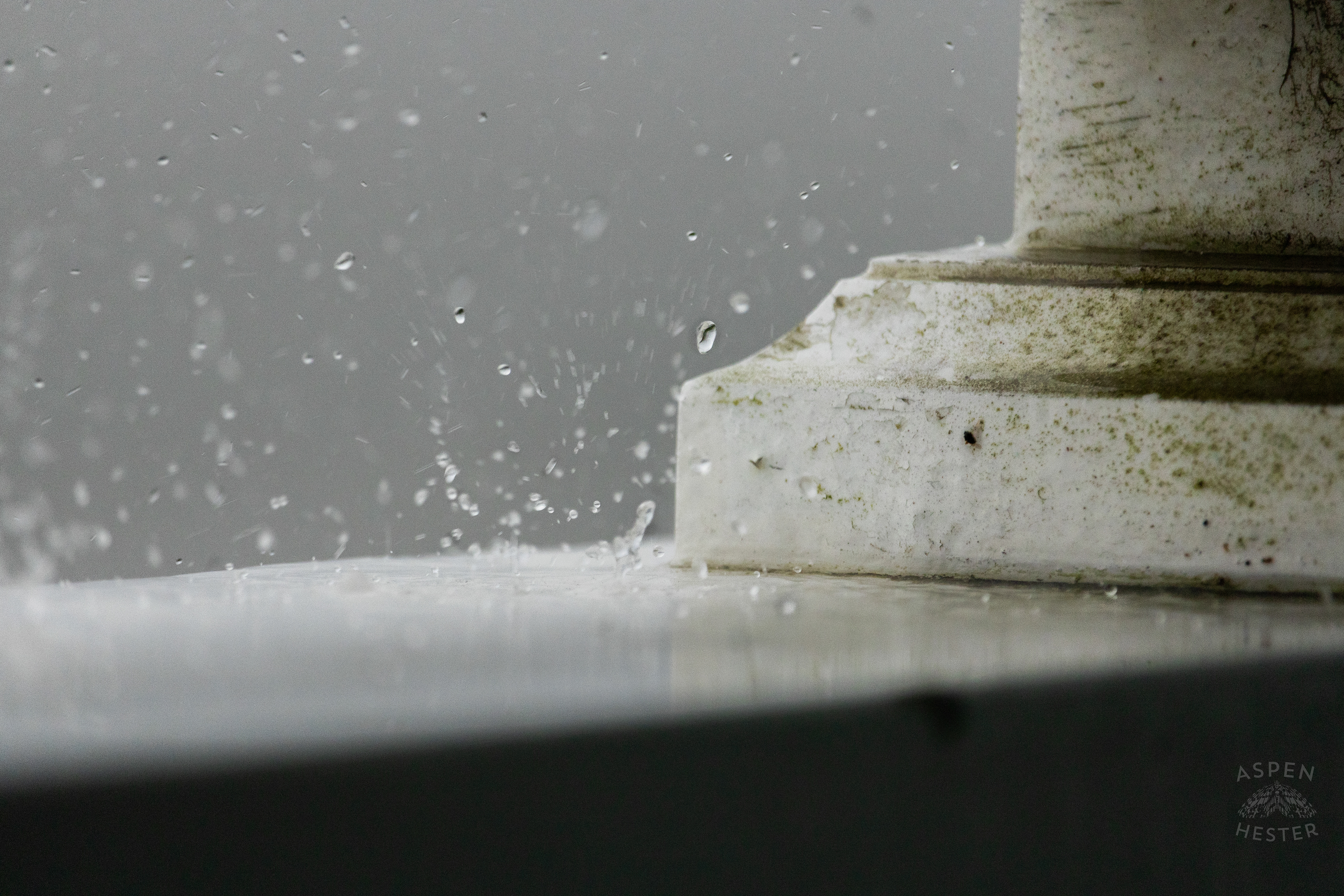 Raindrops as A Thunderstorm Rolls Over Tybee Island Georgia. June 27th, 2024/Aspen Hester