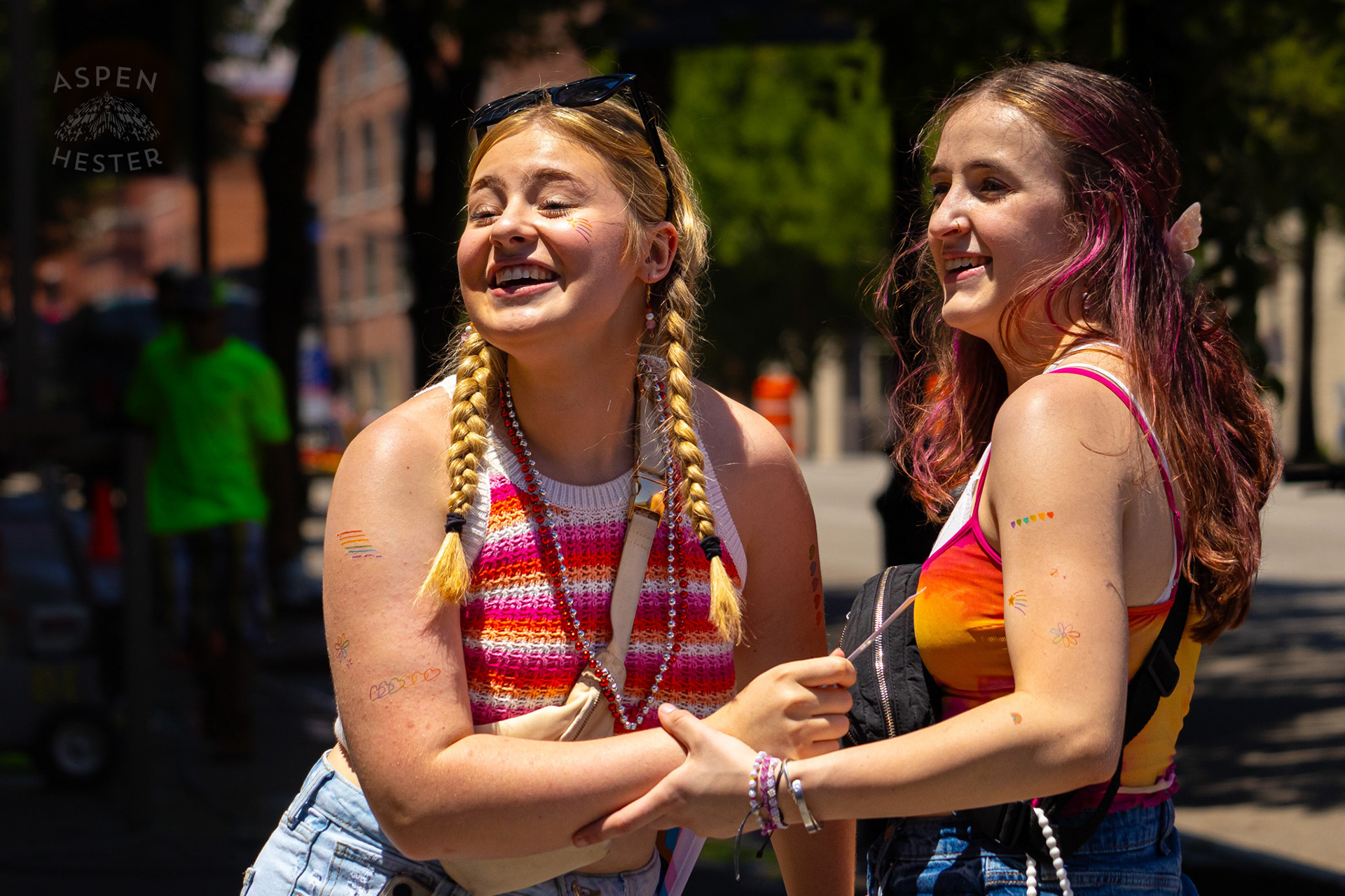 Lovers Watch The Kentuckiana Pride Parade. June 15th, 2024/Aspen Hester