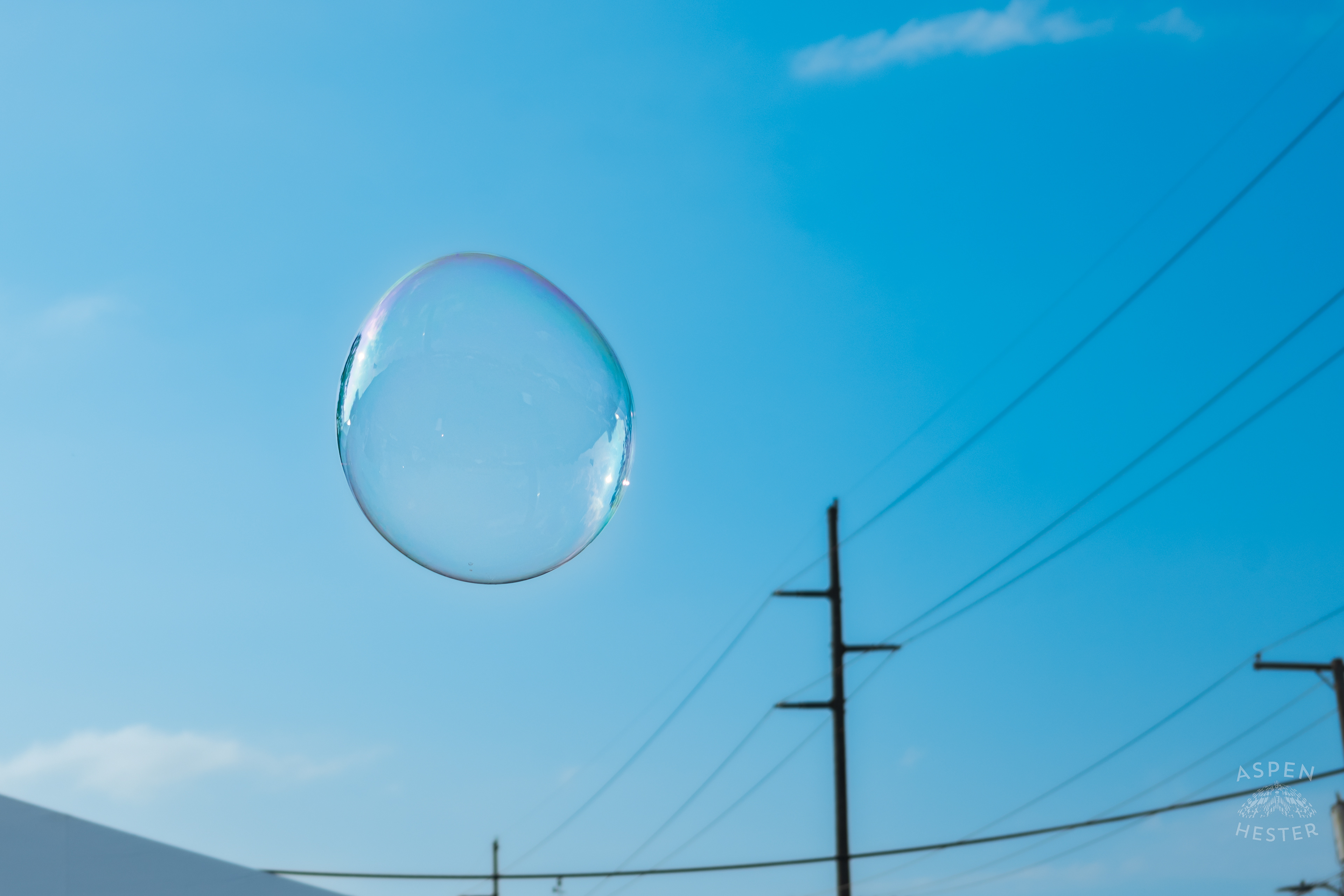 A Bubble Made By Pat Outside Abbey Road Festival. May 25th, 2024/Aspen Hester
