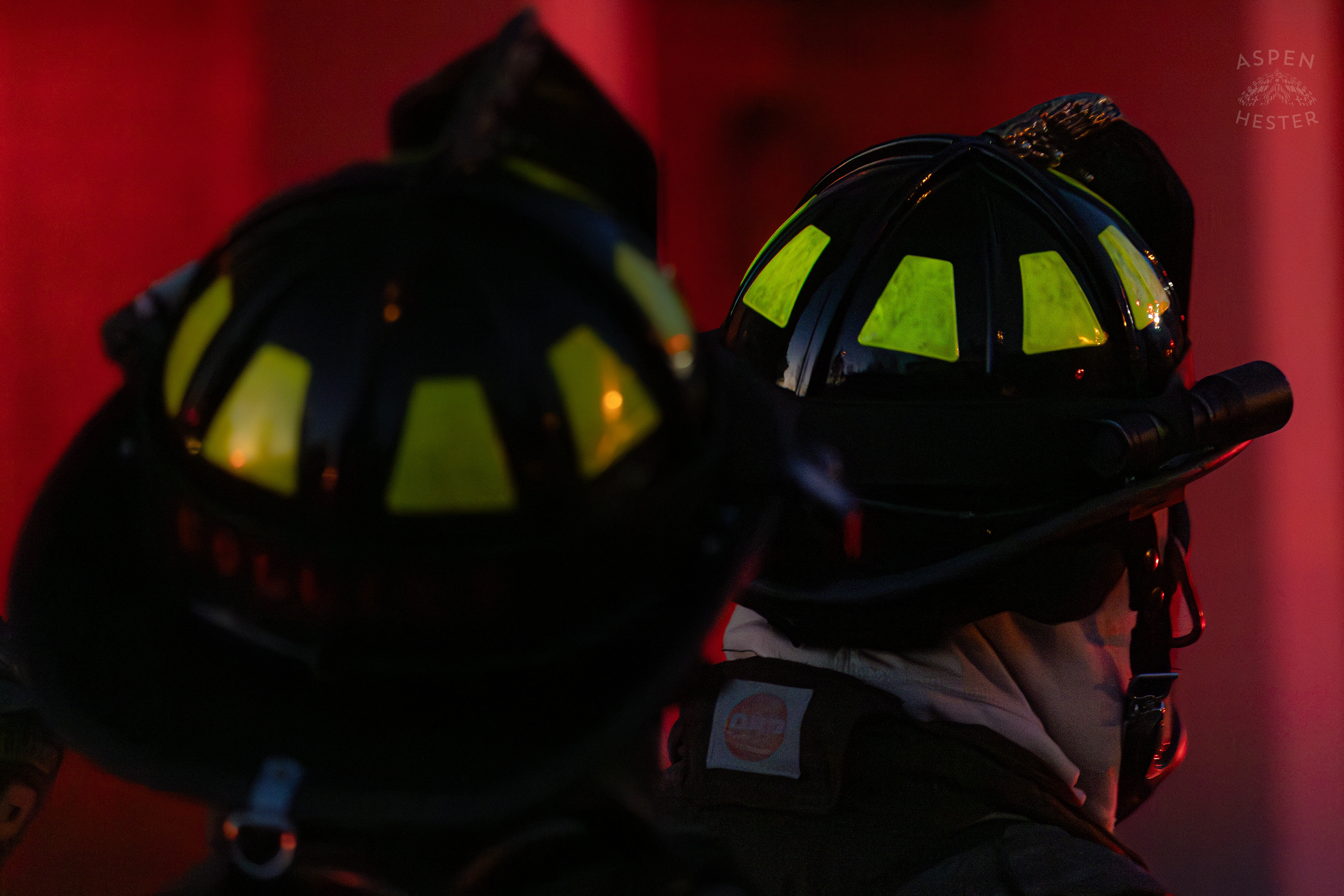 Firefighters On The Scene of The Parkview Tower Fire in New Albany Indiana. March 22nd, 2025/Aspen Hester