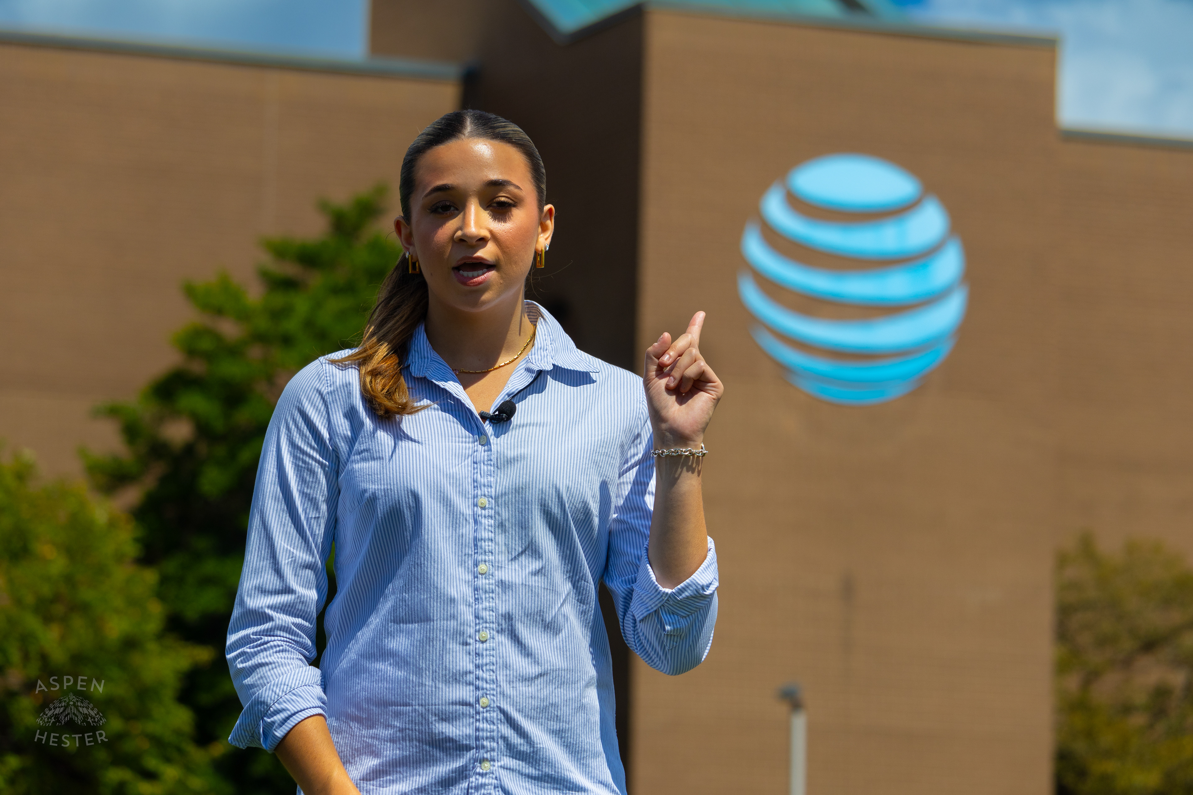 WHAS11’s Alexandra Goldberg Reporting on Members of The Communication Workers of America Union and Supporters Striking Against AT&T for Fair Pay and Benefits. August 18th, 2024/Aspen Hester