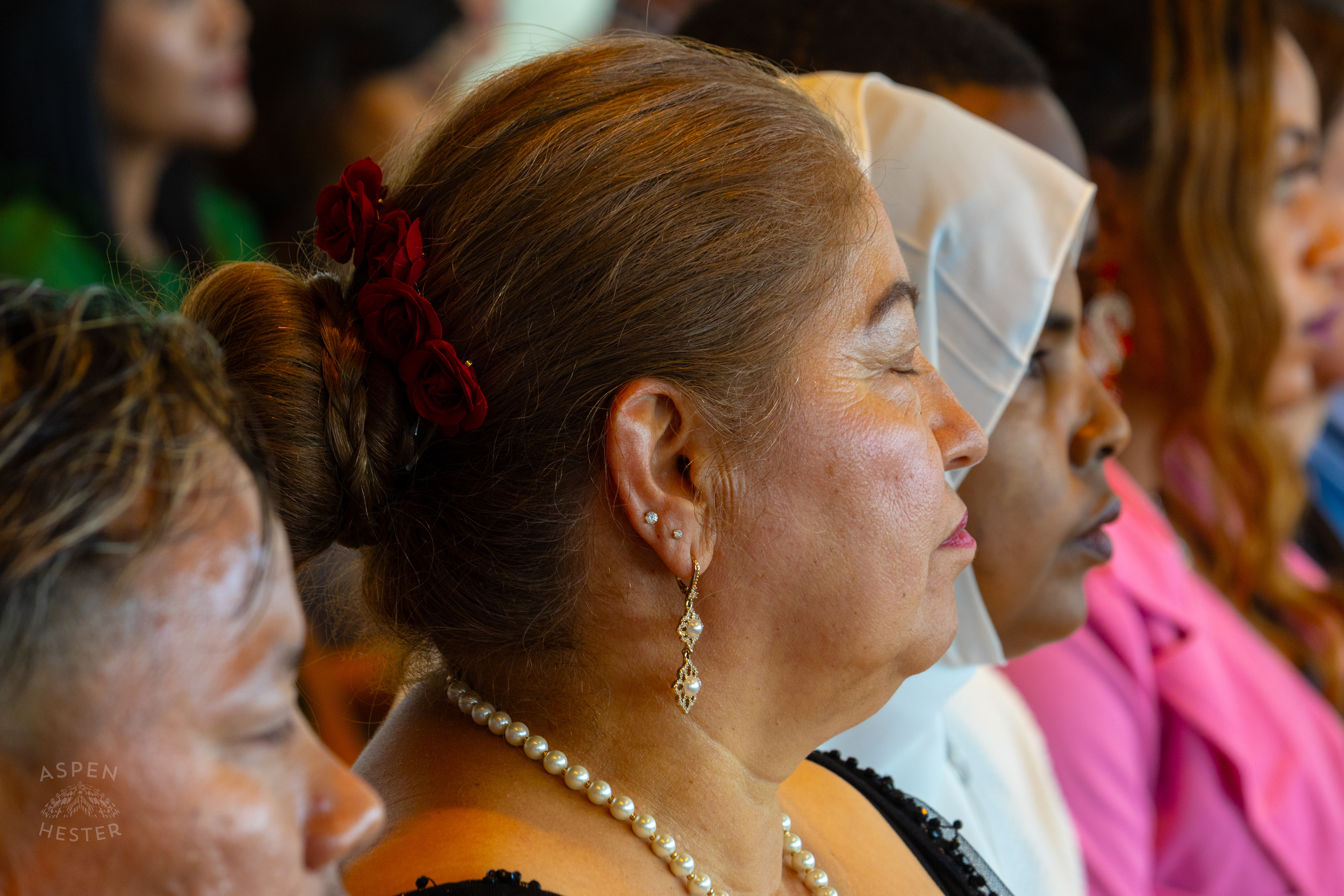 New American Citizen from El Salvador Takes it in During WorldFest's Naturalization Ceremony. August 30th, 2024/Aspen Hester