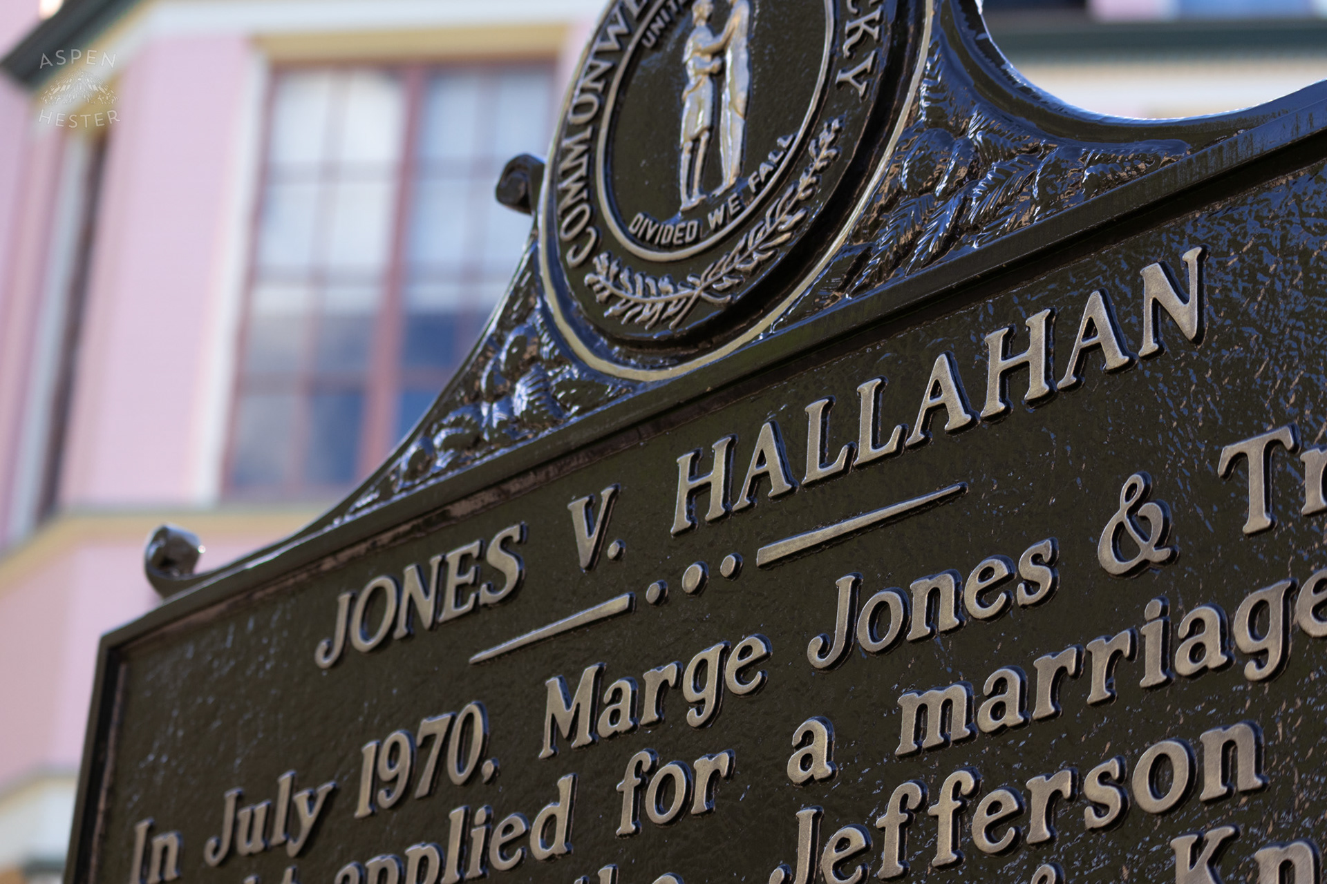 The 1st LGBTQ Ky Historical Hwy Marker Commemorating The First Lesbian Marriage Trial. June 6th, 2024/Aspen Hester