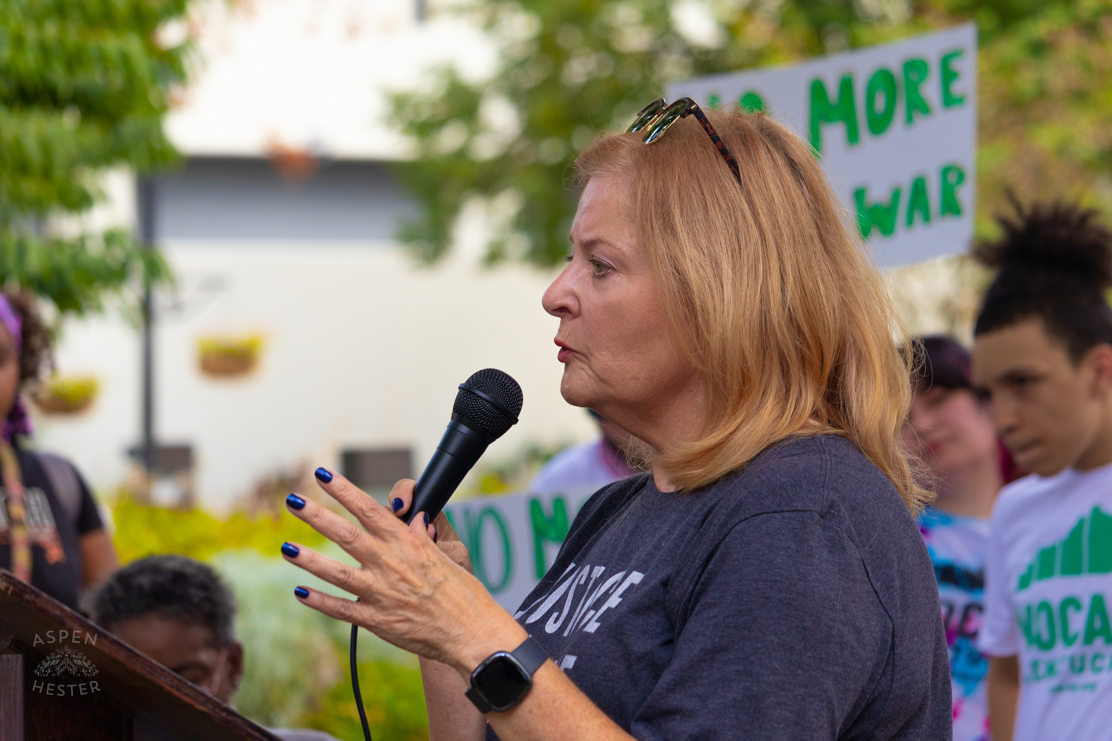 Former Kentucky State Representative Joni Jenkins Speaks at The 3rd Annual Vocal KY International Overdose Awareness Day Rally and March. August 31st, 2024/Aspen Hester