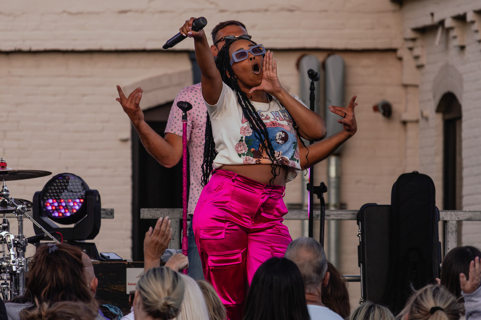 The Juicebox Heroes' Peyton Conners Singing At Clarksville 'Good Times' Summer Concert Series. May 11th, 2024/Aspen Hester
