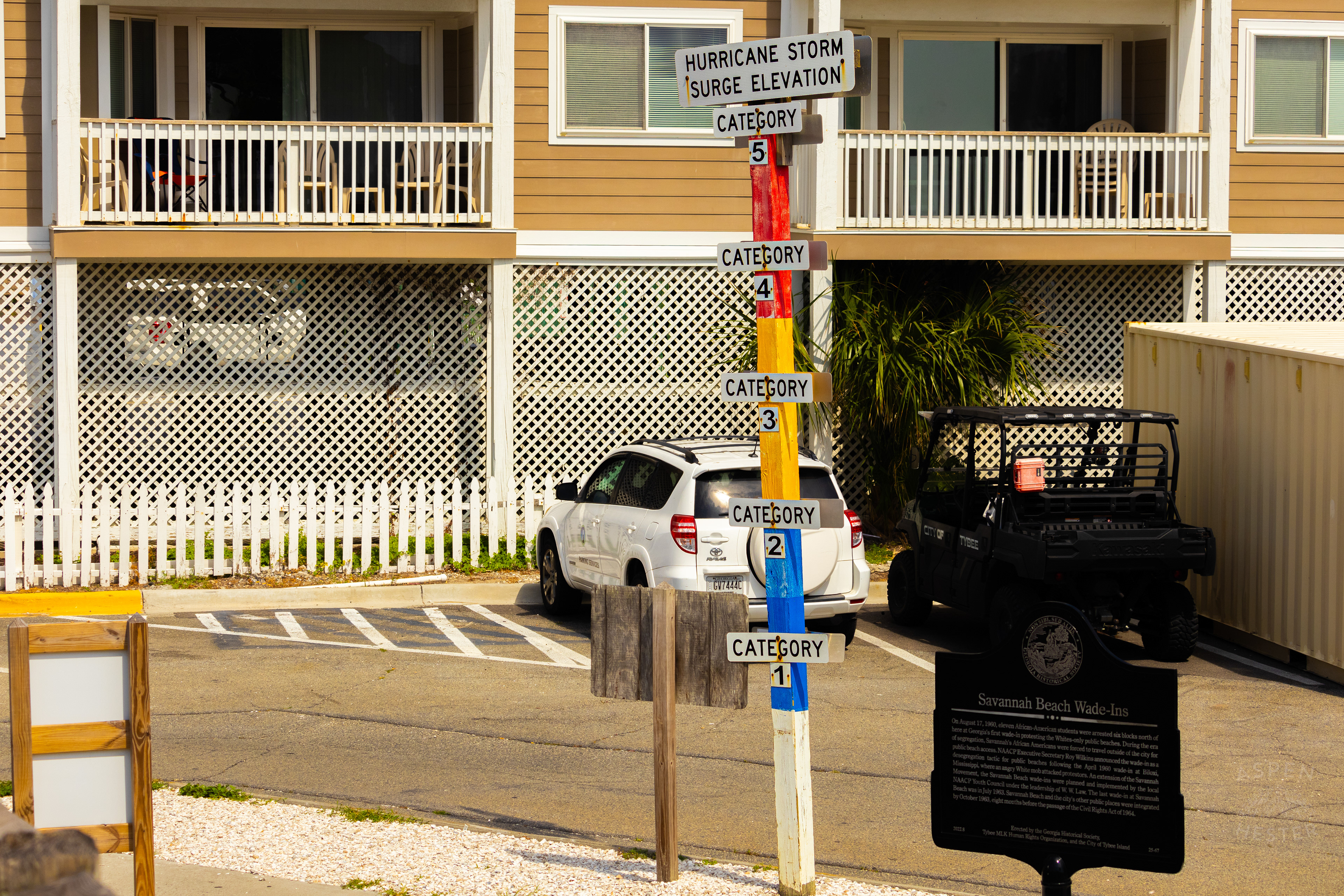 Hurricane Storm Surge Height on Tybee Island Georgia. June 27th, 2024/Aspen Hester